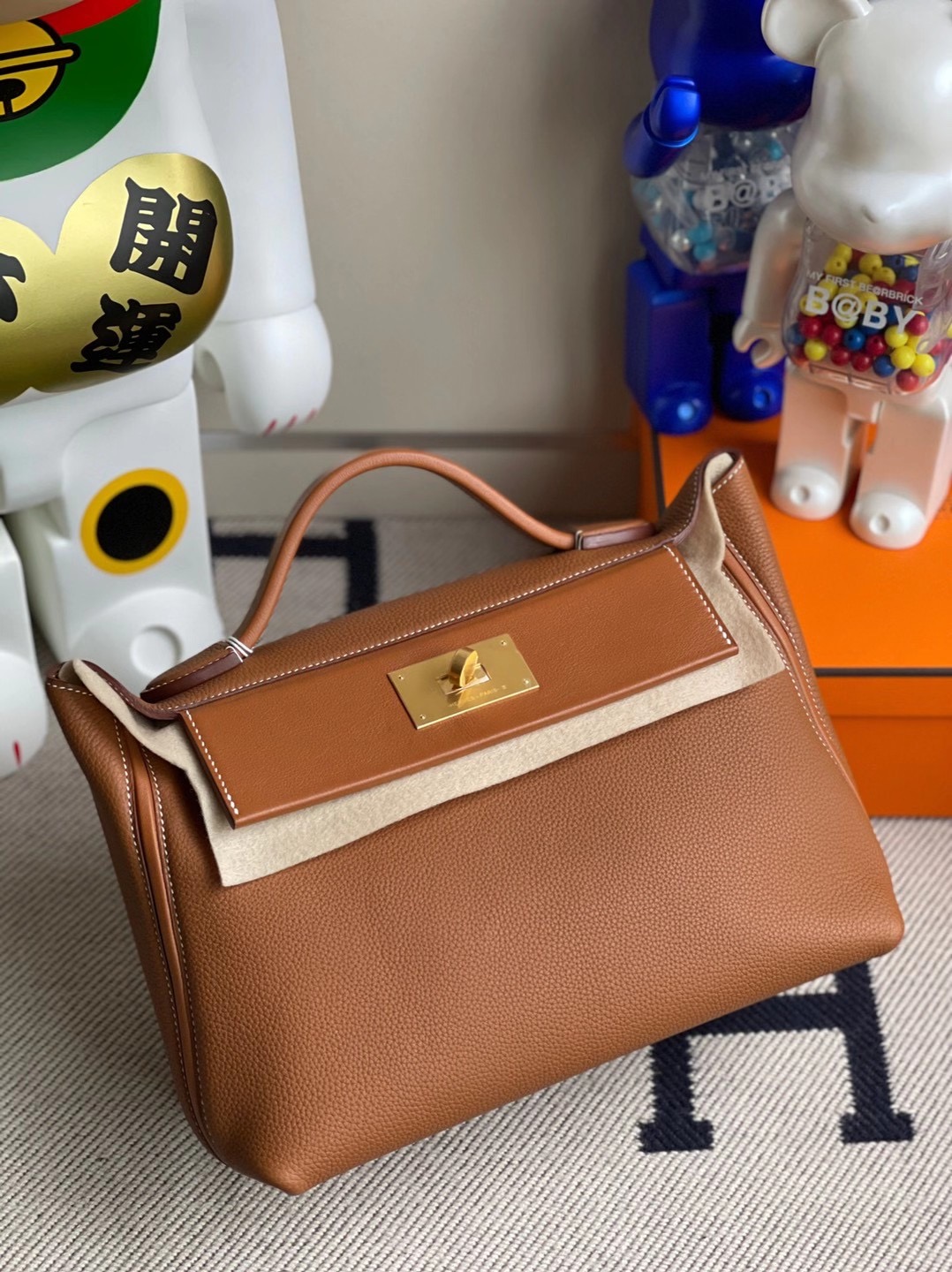 臺灣臺北市中山區 Hermes Kelly 24/24 29cm Maurice Swift CC37 Glod 金棕色