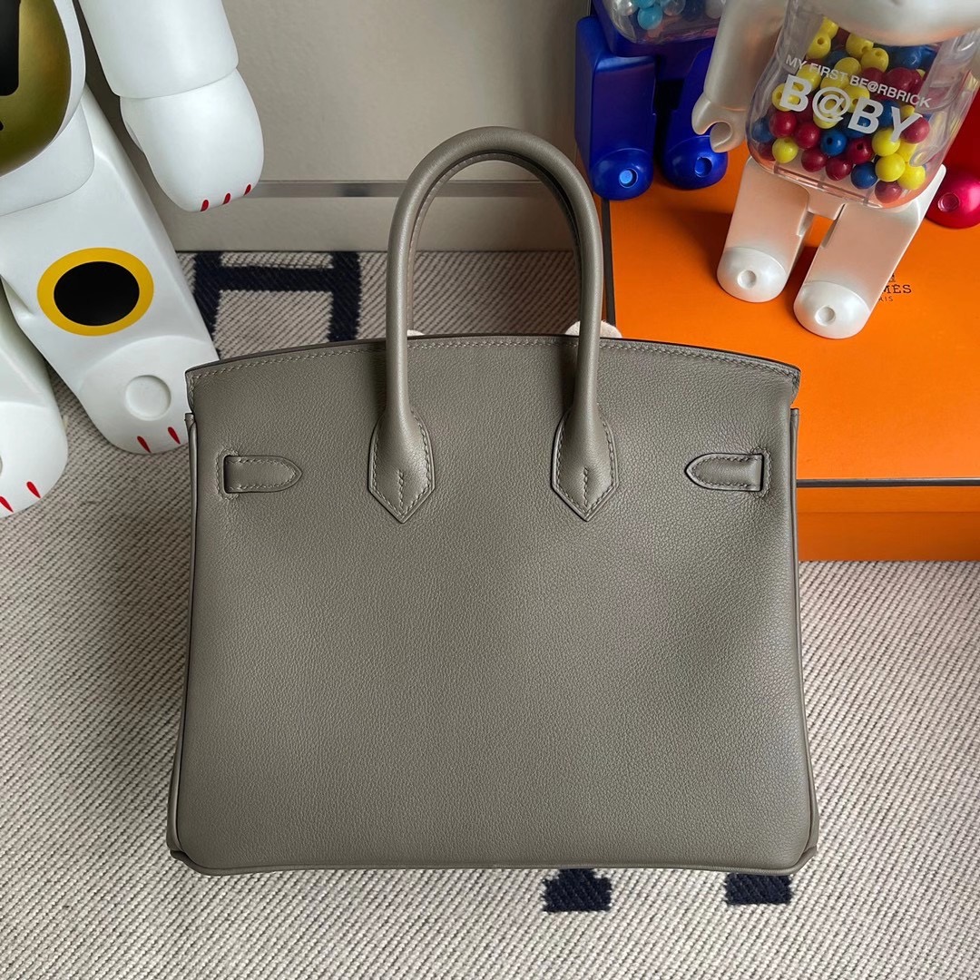 臺中市大安區 愛馬仕鉑金包多少錢 Hermes Birkin 25cm Swift 8F Etain 錫器灰