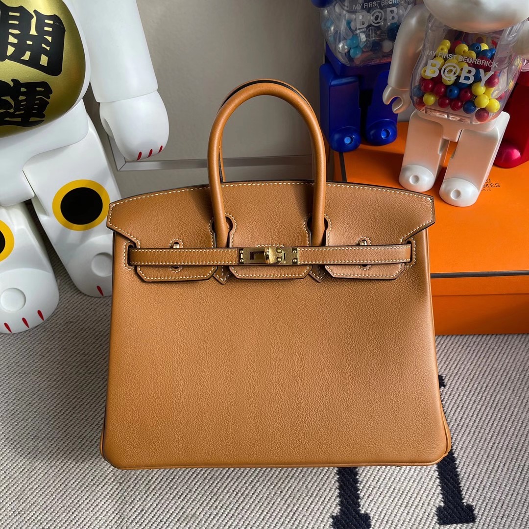 臺灣臺中市大雅區 南區 愛馬仕鉑金包 Hermes Birkin 25cm Swift 37 Gold 金棕色