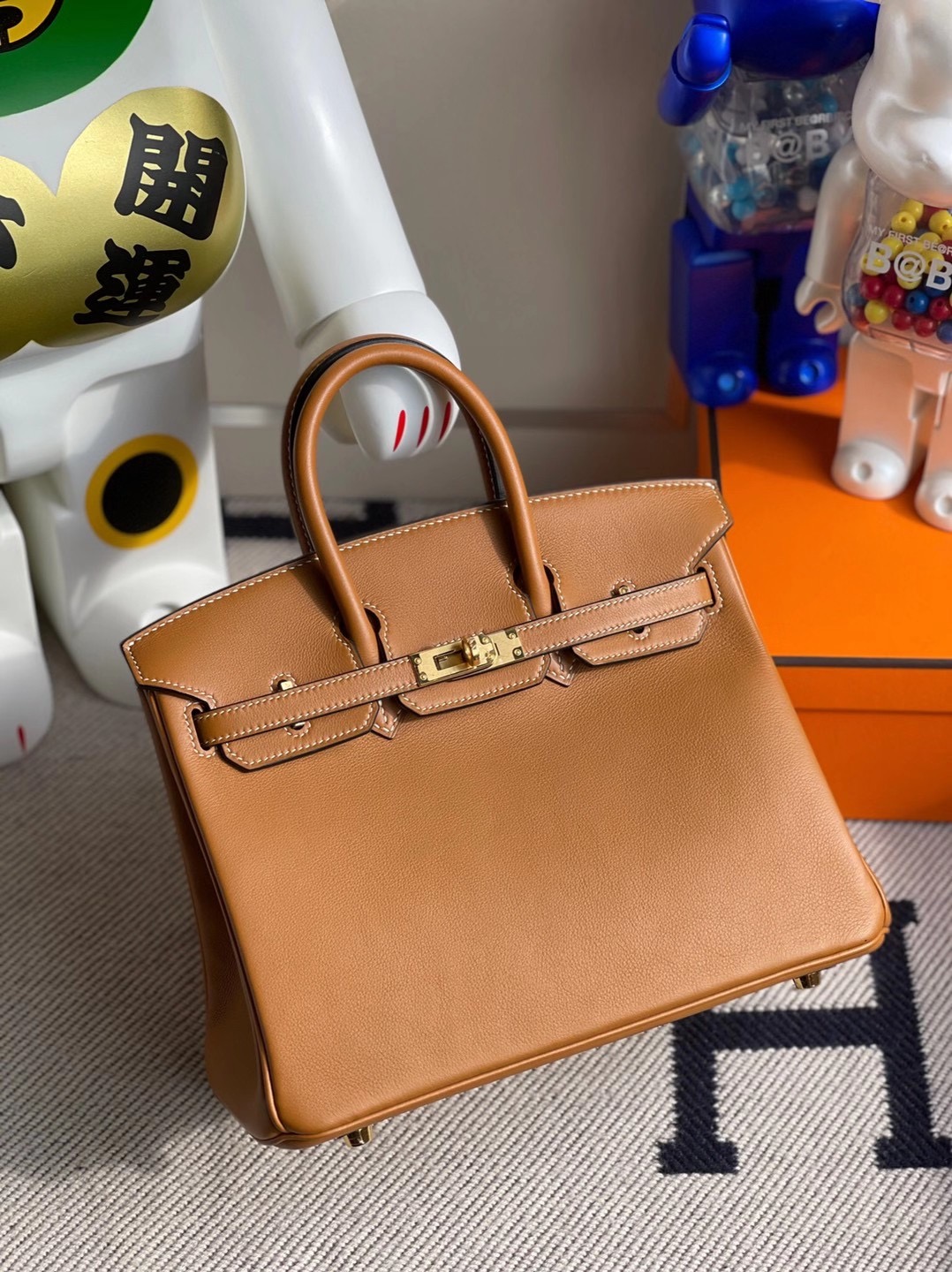 臺灣臺中市大雅區 南區 愛馬仕鉑金包 Hermes Birkin 25cm Swift 37 Gold 金棕色