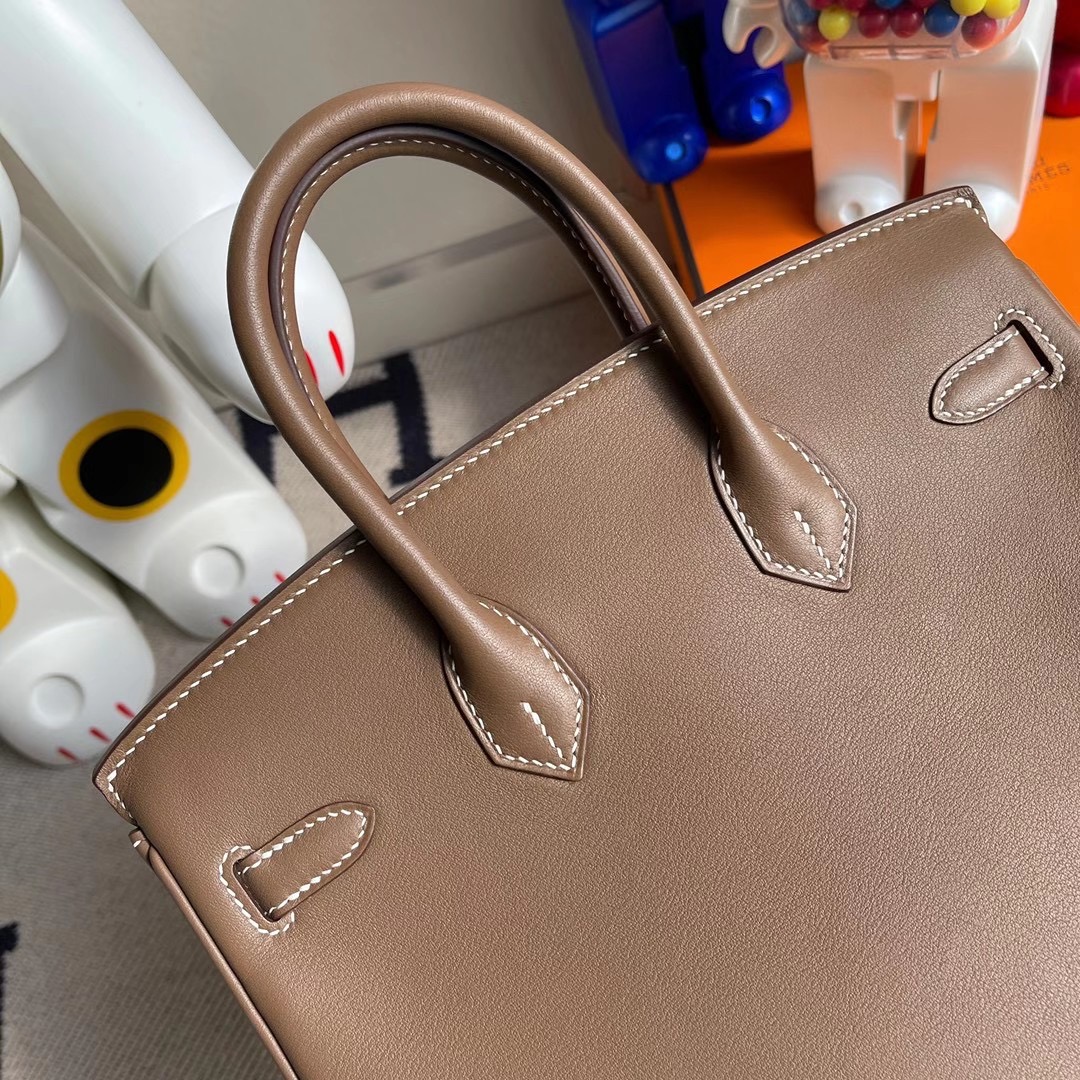 臺灣臺中市北區 愛馬仕鉑金包 Hermes Birkin 25cm CK18 Etoupe 大象灰 Swift calfskin