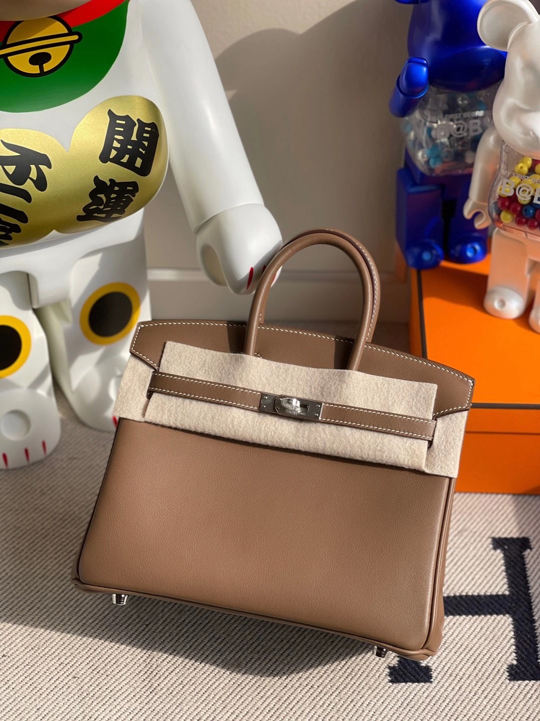 臺灣臺中市北區 愛馬仕鉑金包 Hermes Birkin 25cm CK18 Etoupe 大象灰 Swift calfskin