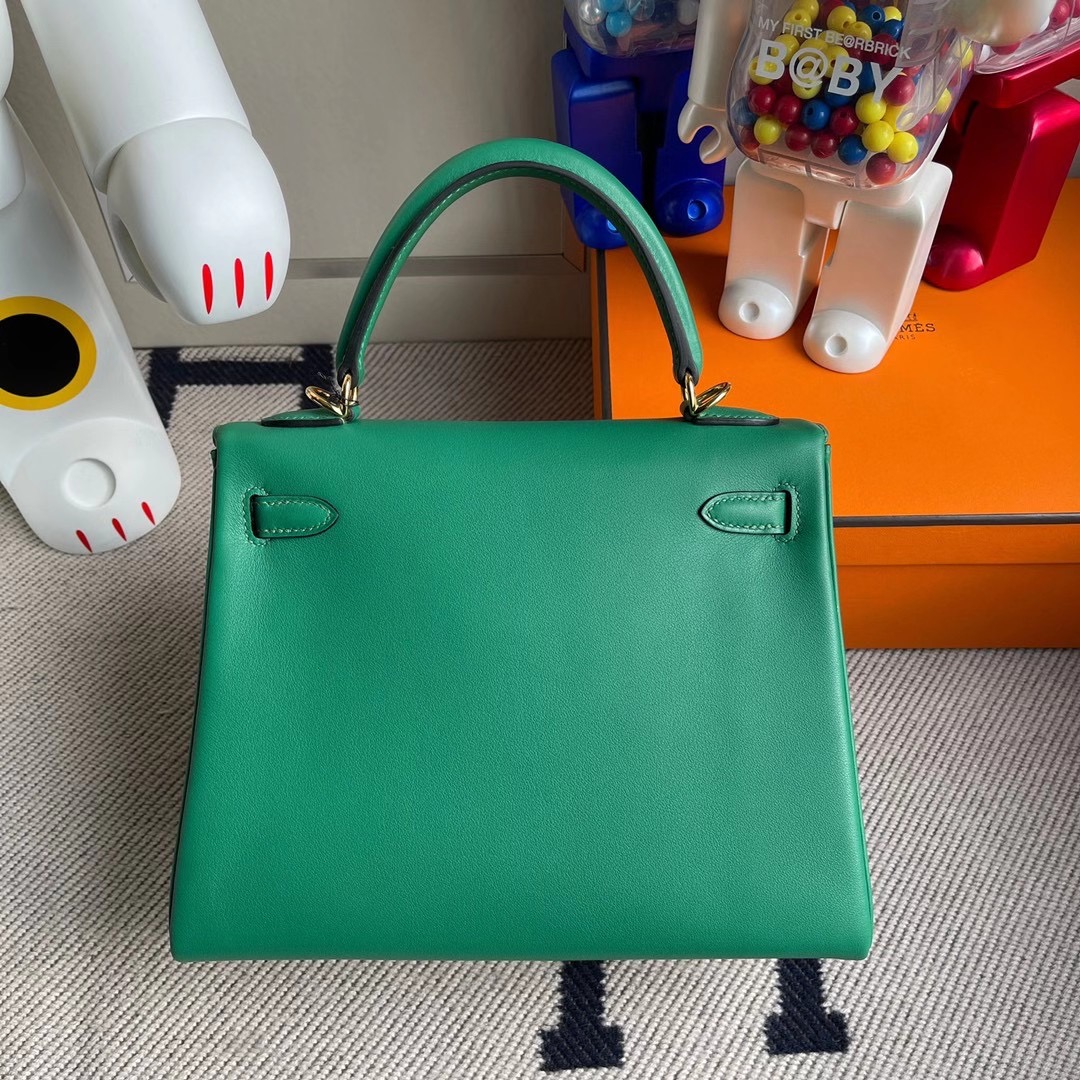 臺灣新北市汐止區 Hermes Kelly 25cm U4 Vert Verigo 絲絨綠 Swift calfskin