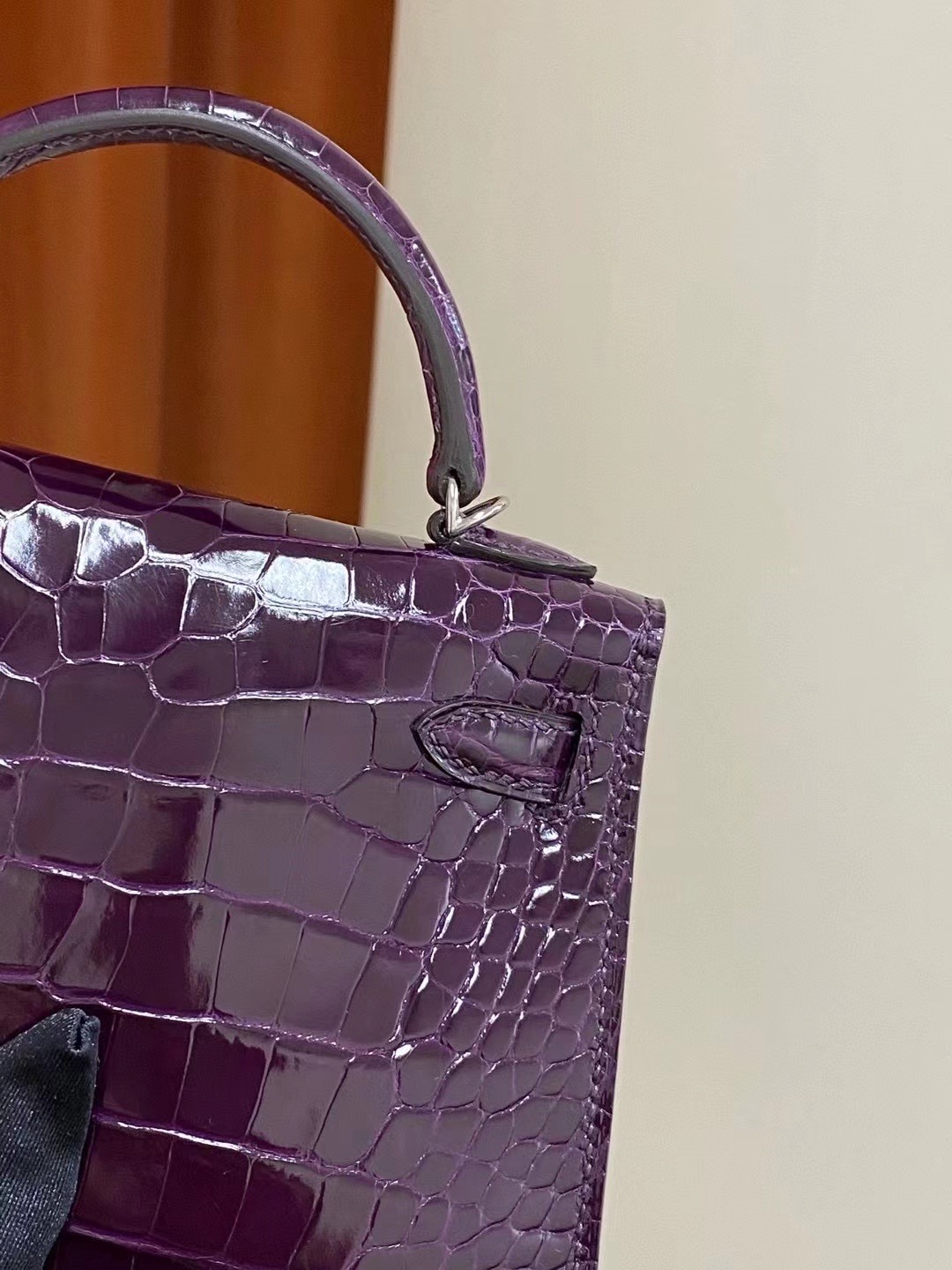 臺中市東區 愛馬仕迷你凱莉二代價格 Hermes Mini kelly II N5 加侖紫 Cassis 美洲鱷魚