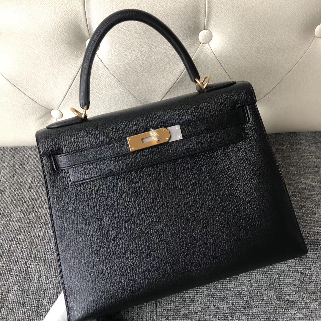 臺灣桃園縣 新竹市 Hermes Kelly 25cm CC89 Noir 黑色 Mysore goatskin 金扣