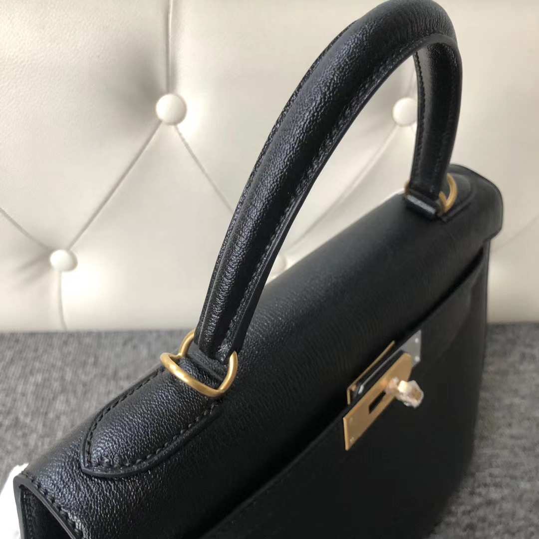 臺灣桃園縣 新竹市 Hermes Kelly 25cm CC89 Noir 黑色 Mysore goatskin 金扣