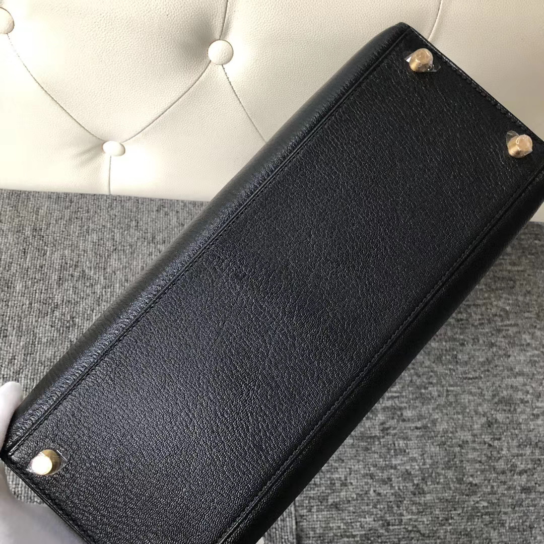 臺灣桃園縣 新竹市 Hermes Kelly 25cm CC89 Noir 黑色 Mysore goatskin 金扣