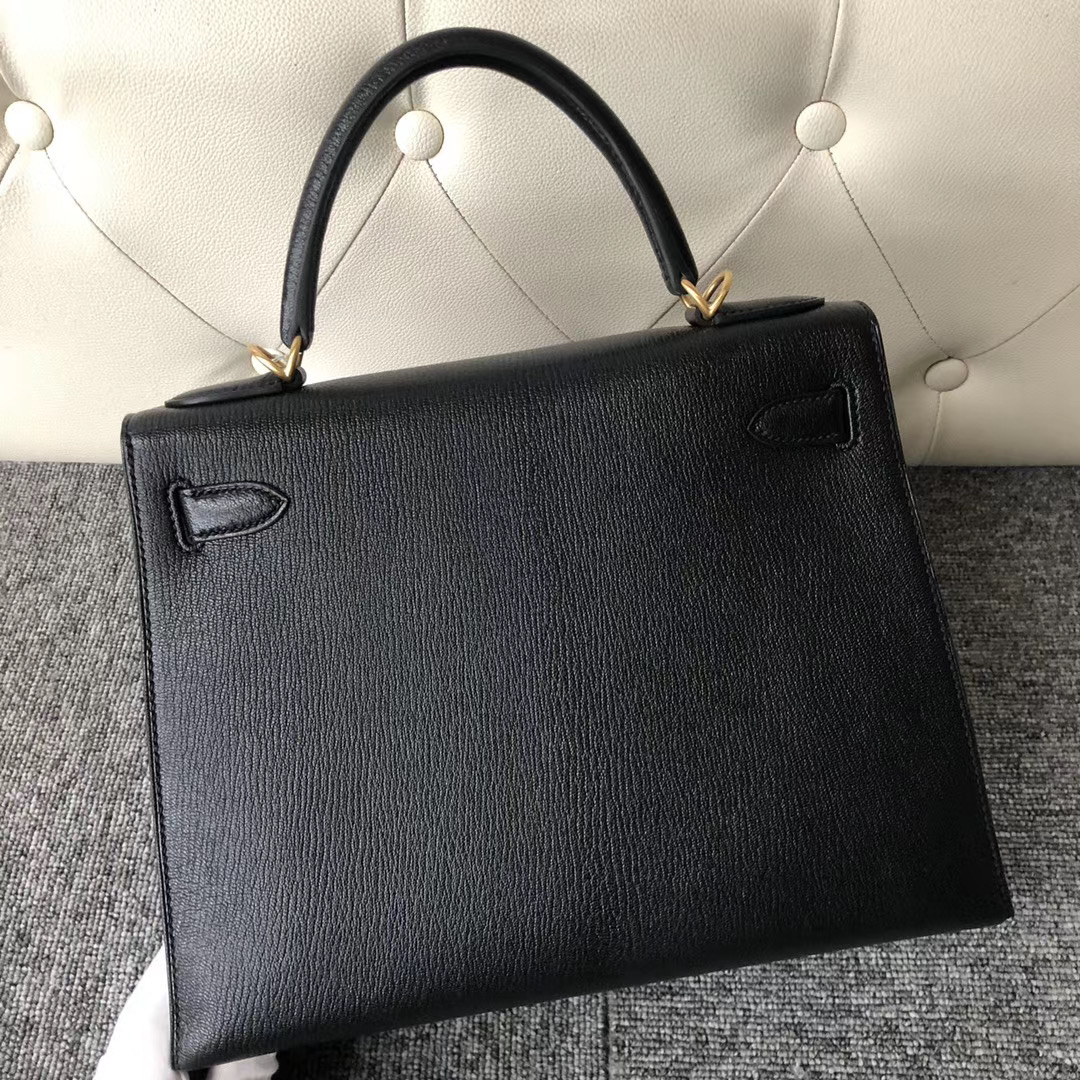 臺灣桃園縣 新竹市 Hermes Kelly 25cm CC89 Noir 黑色 Mysore goatskin 金扣