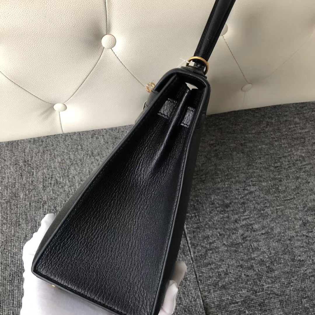 臺灣桃園縣 新竹市 Hermes Kelly 25cm CC89 Noir 黑色 Mysore goatskin 金扣