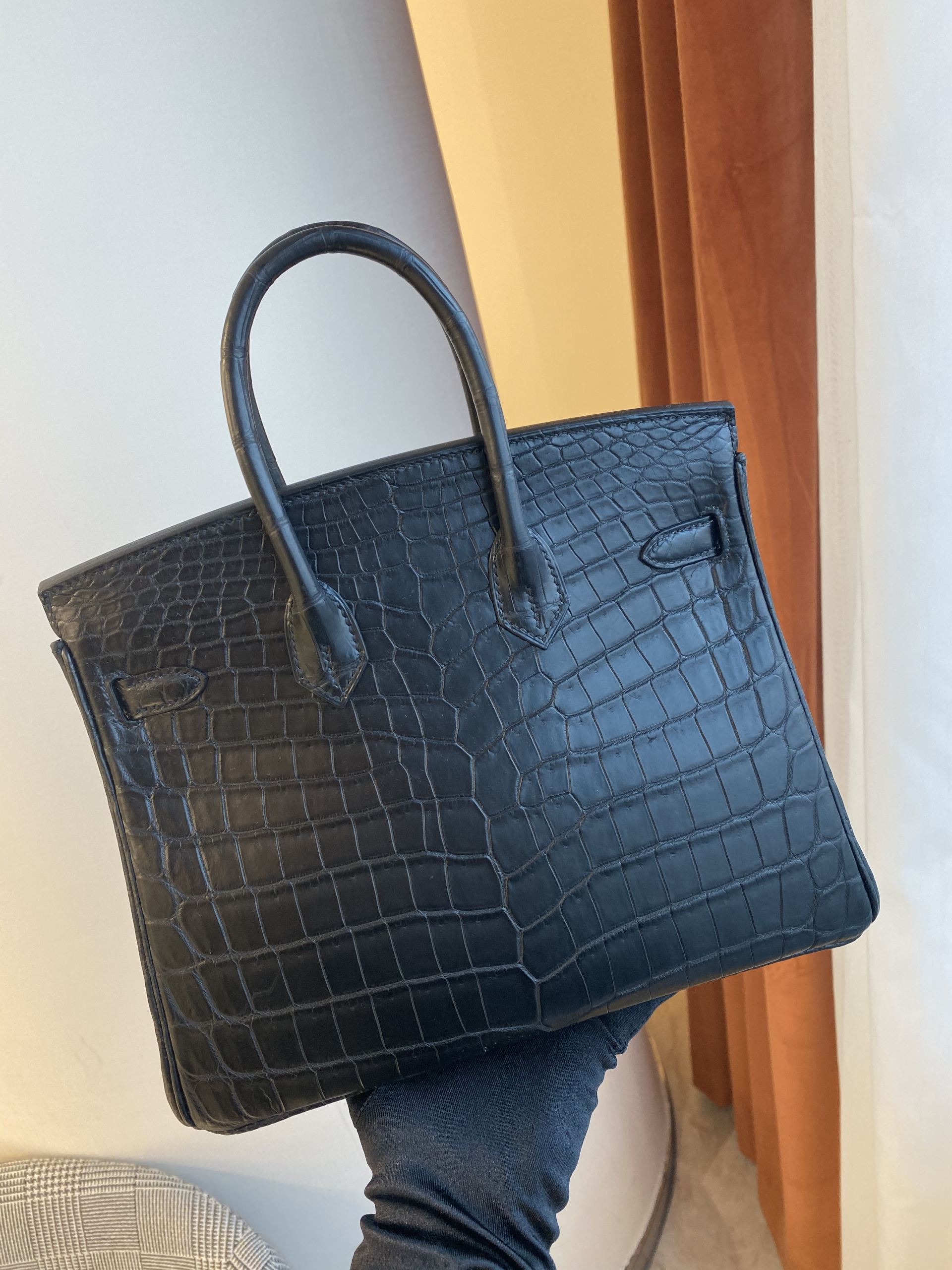 Hong Kong Island Hermes Birkin 25cm CK89 Noir 霧面兩點尼羅鱷魚 Matte Nilo Crocodile