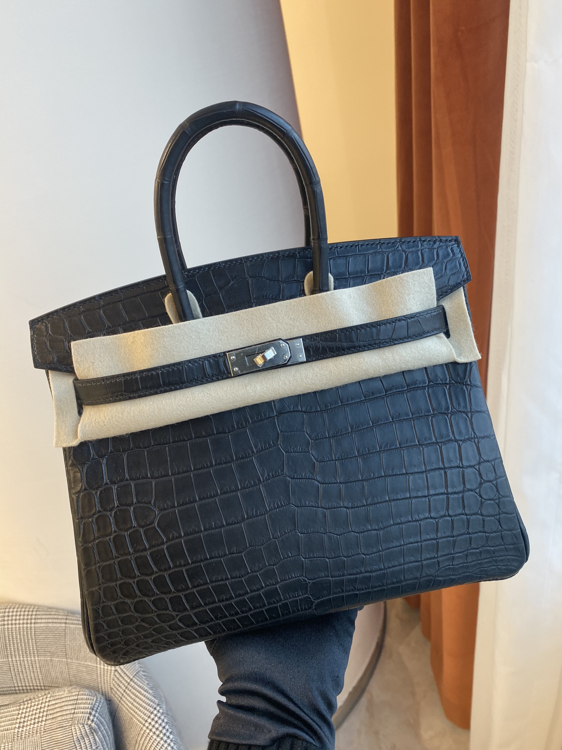 Hong Kong Island Hermes Birkin 25cm CK89 Noir 霧面兩點尼羅鱷魚 Matte Nilo Crocodile