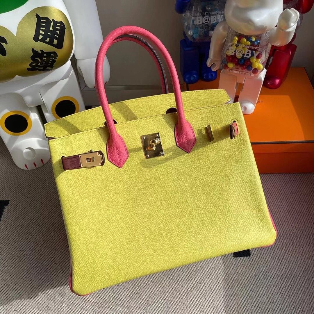 香港島 石排灣 Hermes Birkin 30cm HSS Epsom C9 Soupre 鵝蛋黃 8W Rose Azalee