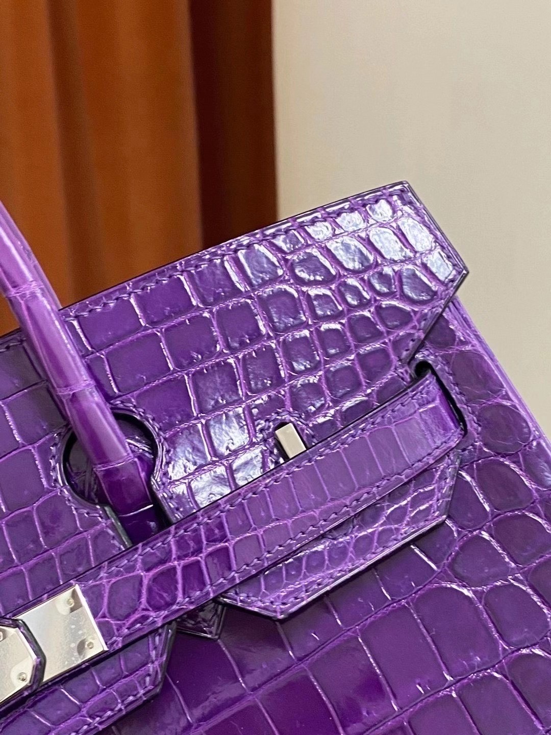 愛馬仕2021年刻印 Z 刻印 愛馬仕鉑金包定制多少錢 Hermes Birkin 30cm 尼羅鱷魚 紫色