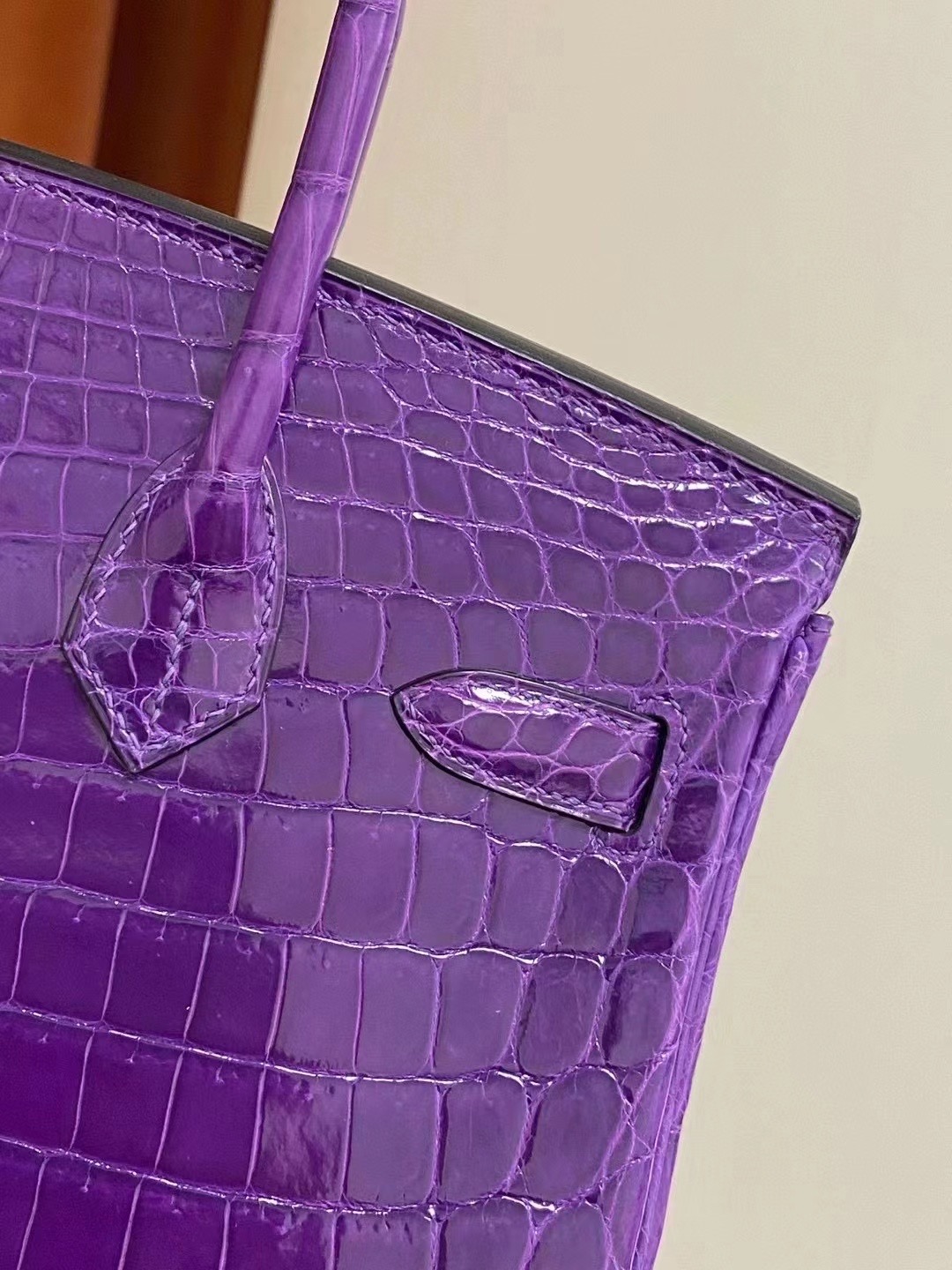 愛馬仕2021年刻印 Z 刻印 愛馬仕鉑金包定制多少錢 Hermes Birkin 30cm 尼羅鱷魚 紫色