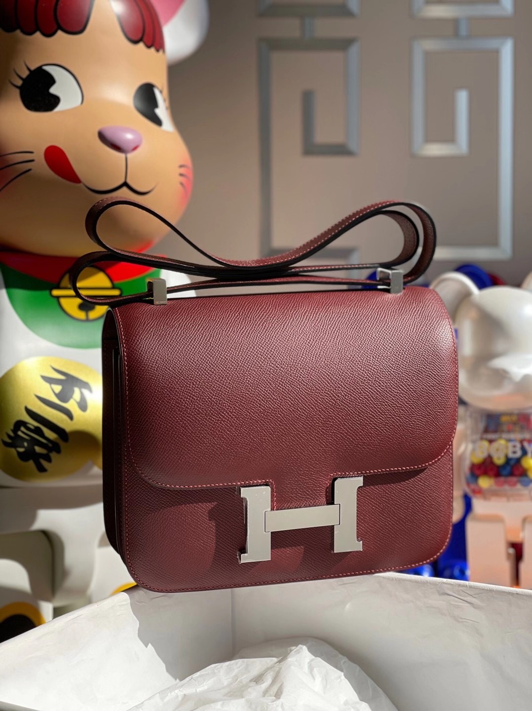 愛馬仕康斯坦斯歐洲價格 Hermes Constance 24cm Epsom CK55 Rouge H 愛馬仕紅