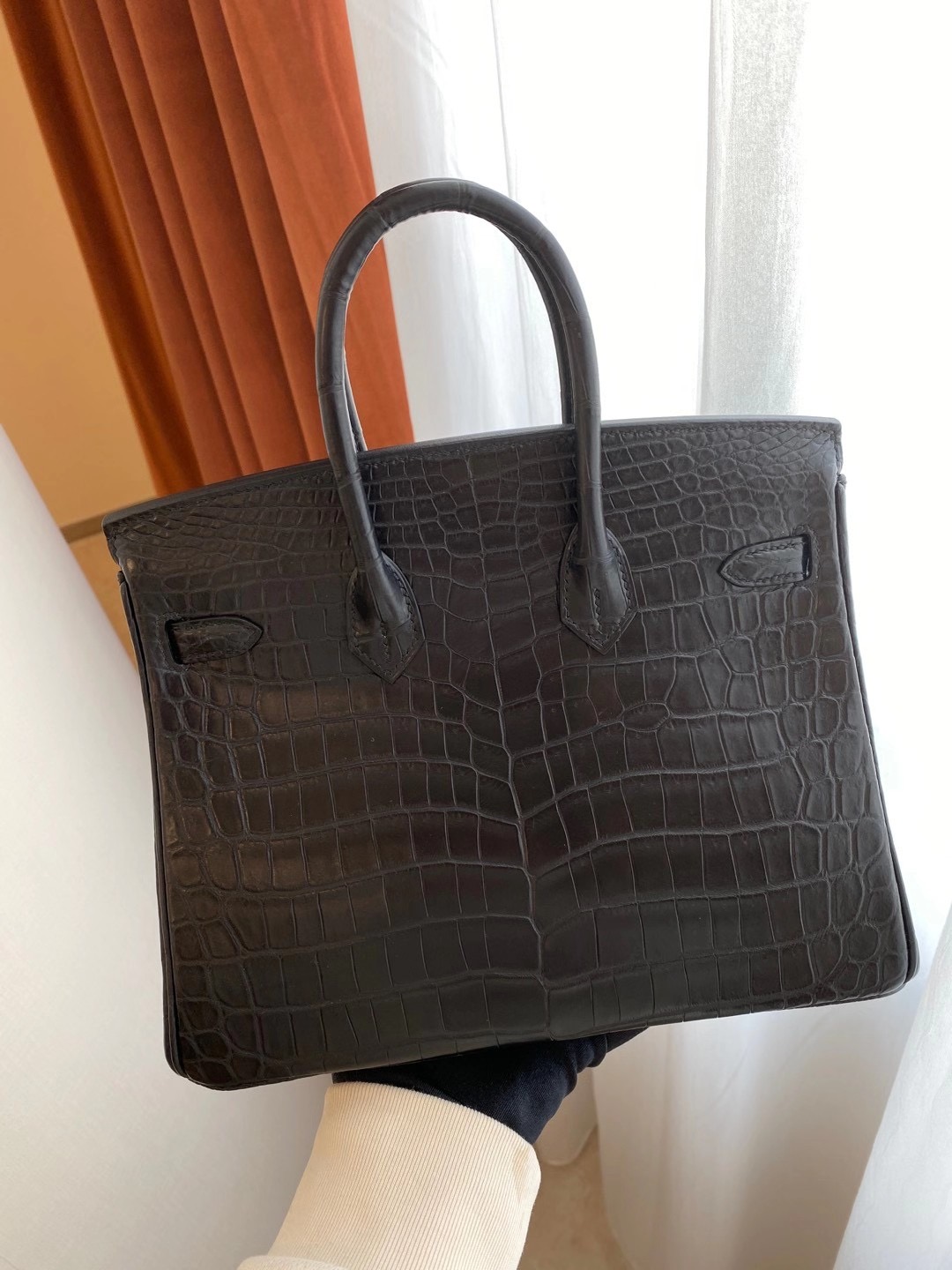 香港灣仔區銅鑼灣 Hermes Birkin 25cm 霧面兩點 尼羅鱷魚 CC89 黑色 Noir 金扣