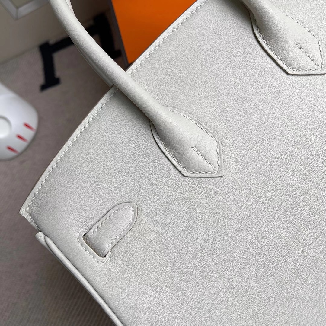 愛馬仕鉑金包刻印在哪個位置 2021年 Z刻 Hermes Birkin 25cm Swift 80 grey pearl 珍珠灰