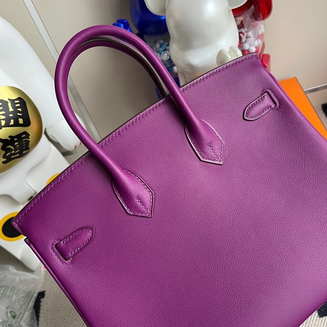 香港西貢區清水灣 Hermes Birkin 25cm Swift P9 Anemone 海葵紫 銀扣