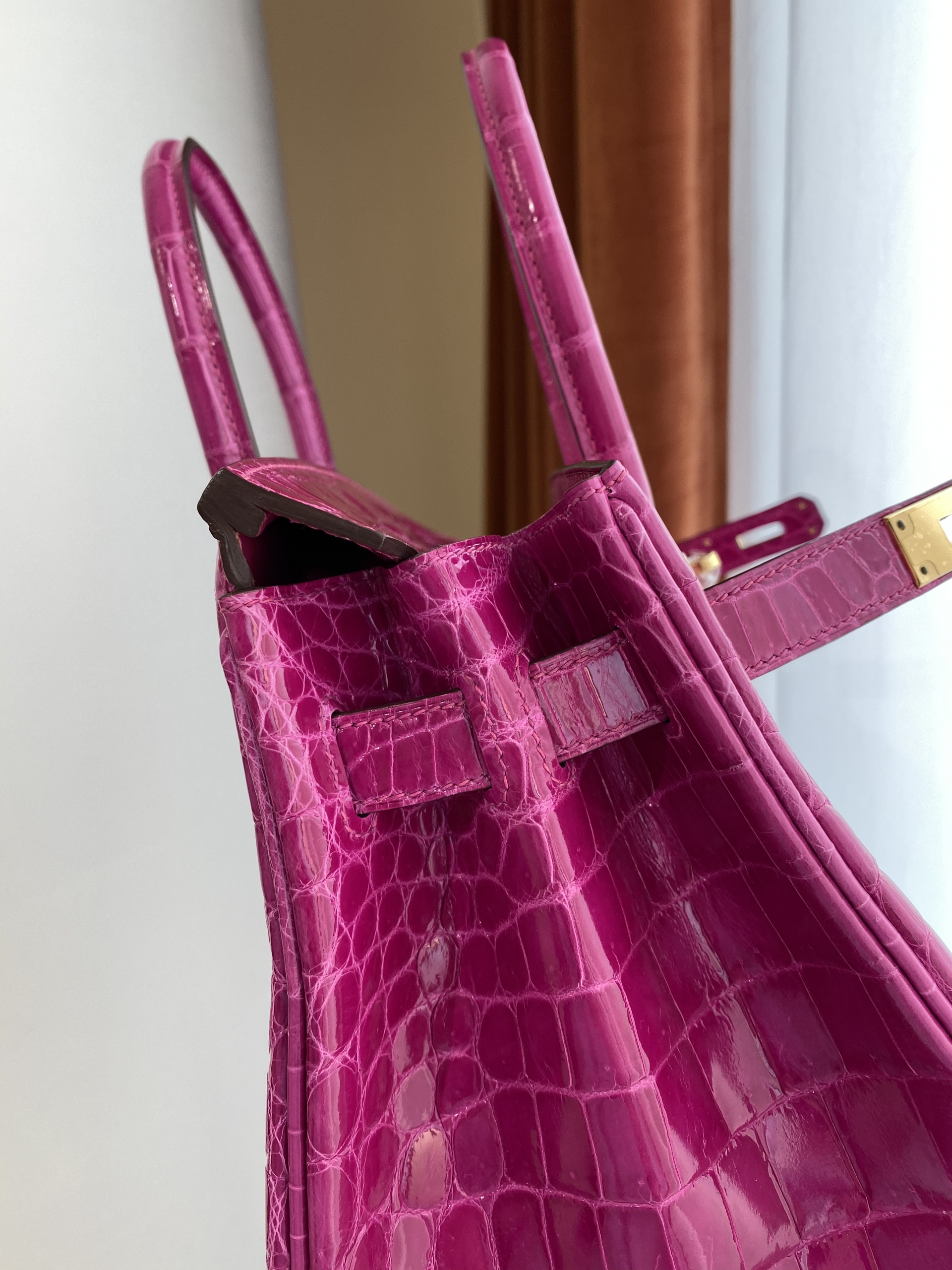 香港島中西區中環 山頂 半山 Hermes Birkin 30cm J5 天方夜譚粉紫 供珠 尼羅鱷魚