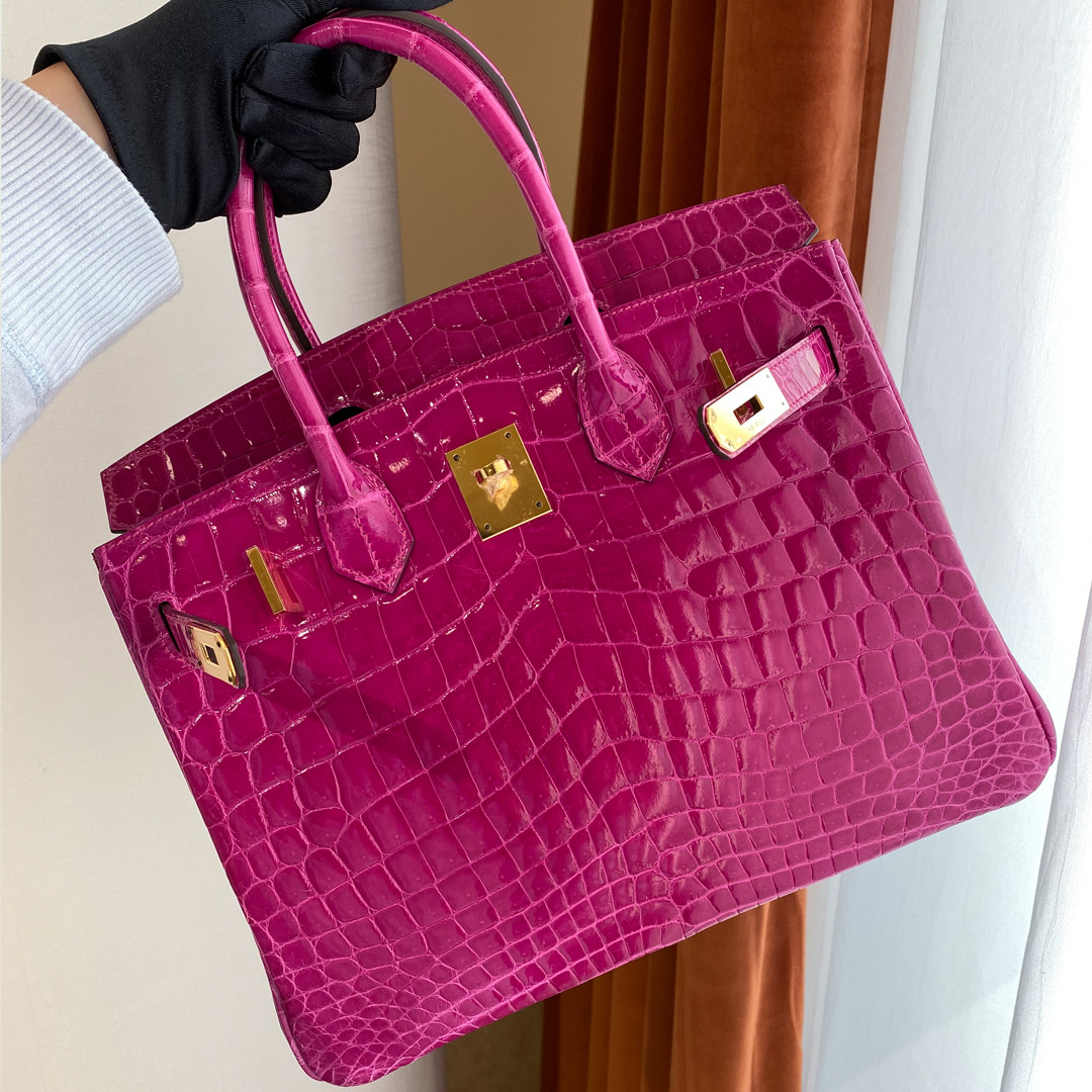 香港島中西區中環 山頂 半山 Hermes Birkin 30cm J5 天方夜譚粉紫 供珠 尼羅鱷魚