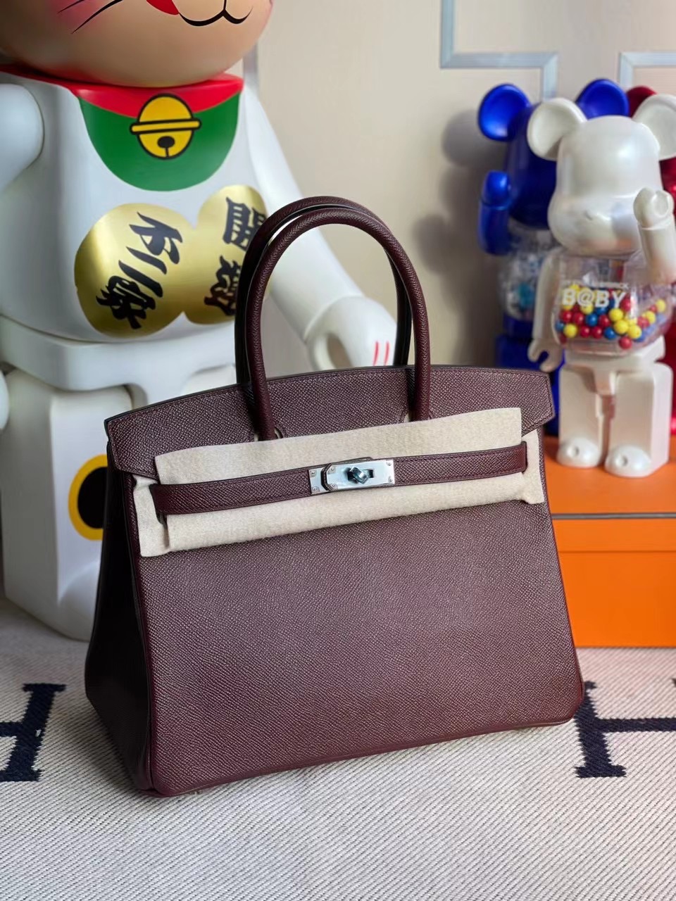 嘉義縣 屏東縣愛馬仕鉑金包 Hermes Birkin 30cm Epsom 57 波爾多酒紅 Bordeaux