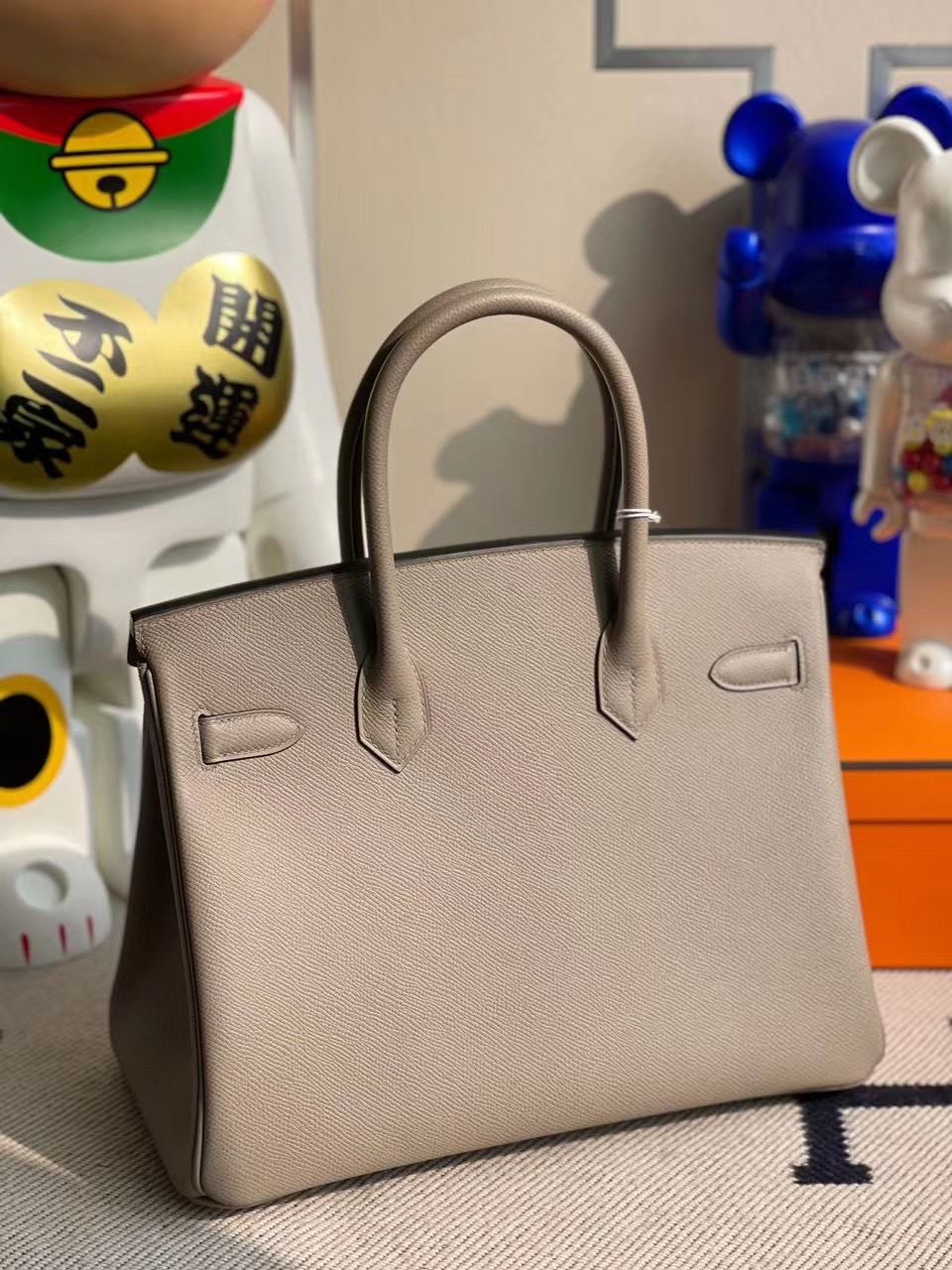 愛馬仕鉑金包2020年刻印 Y刻 Hermes Birkin 30cm Epsom M8 瀝青灰 Griss Asphalte