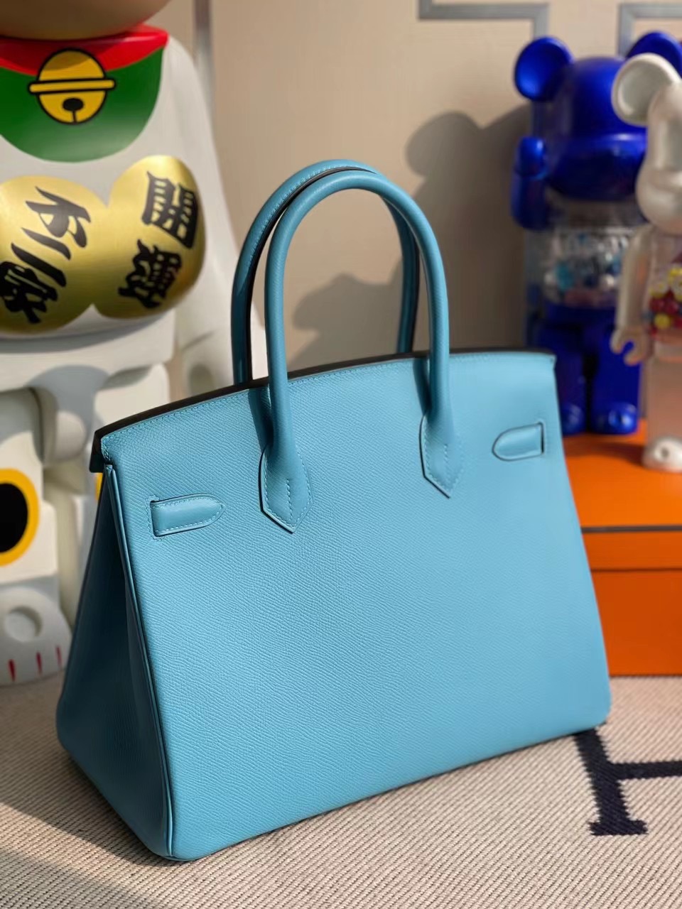 桃園市復興區 Hermes Birkin 30cm Epsom P3 Blue de nord 北方藍