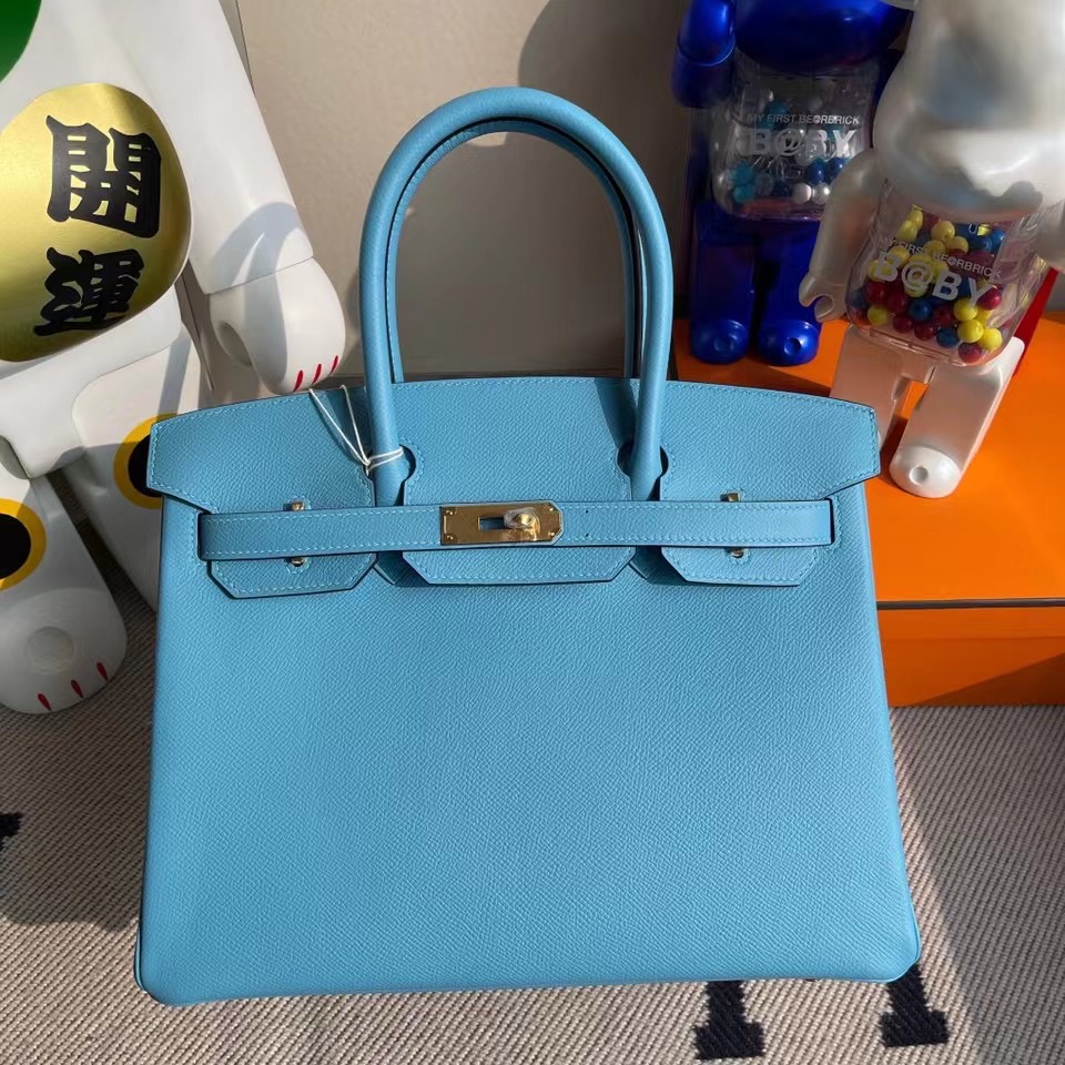 桃園市復興區 Hermes Birkin 30cm Epsom P3 Blue de nord 北方藍