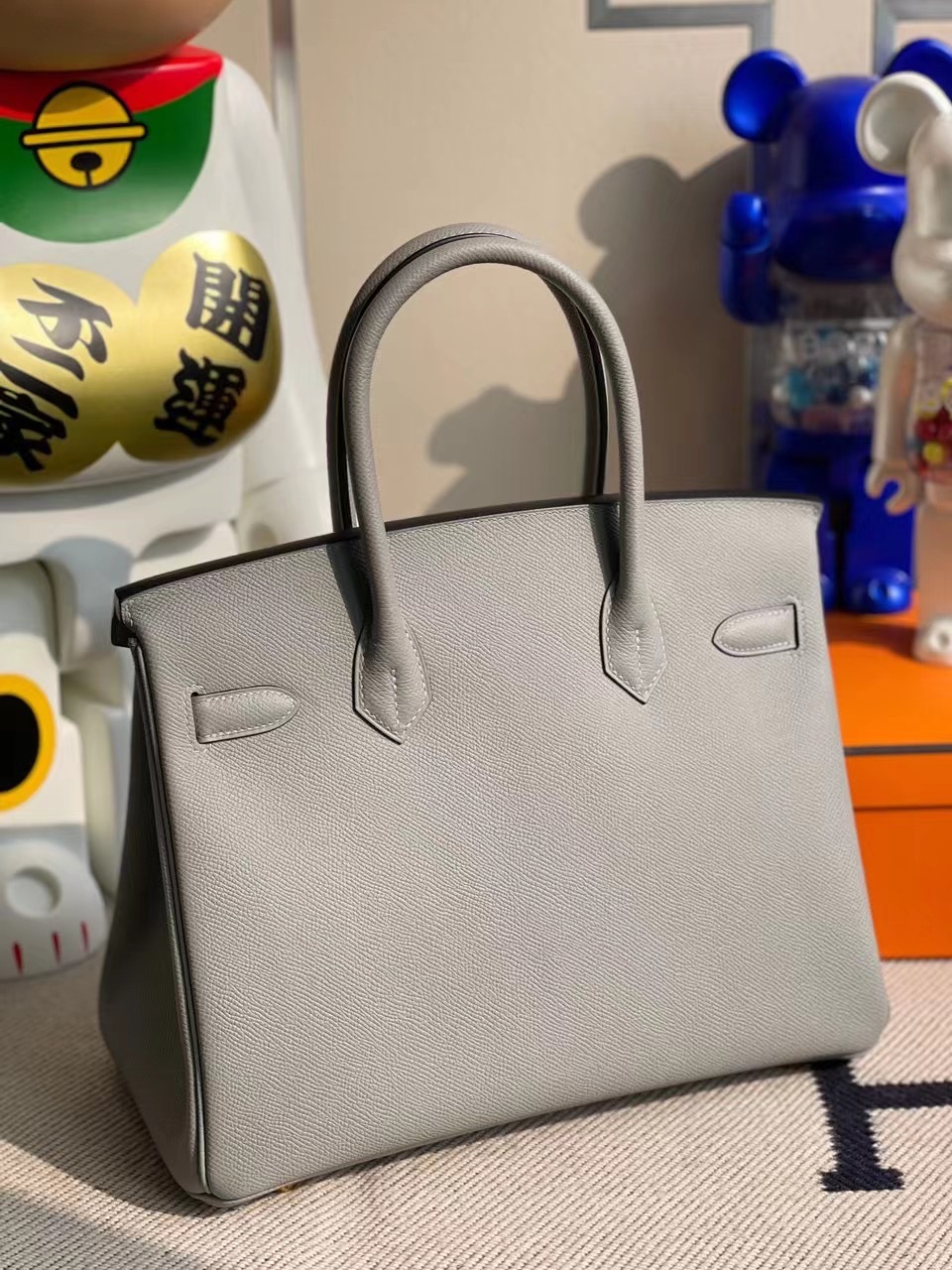 桃園市桃園區 愛馬仕鉑金包 Hermes Birkin 30cm Epsom 4Z Girls Mouette 海鷗灰