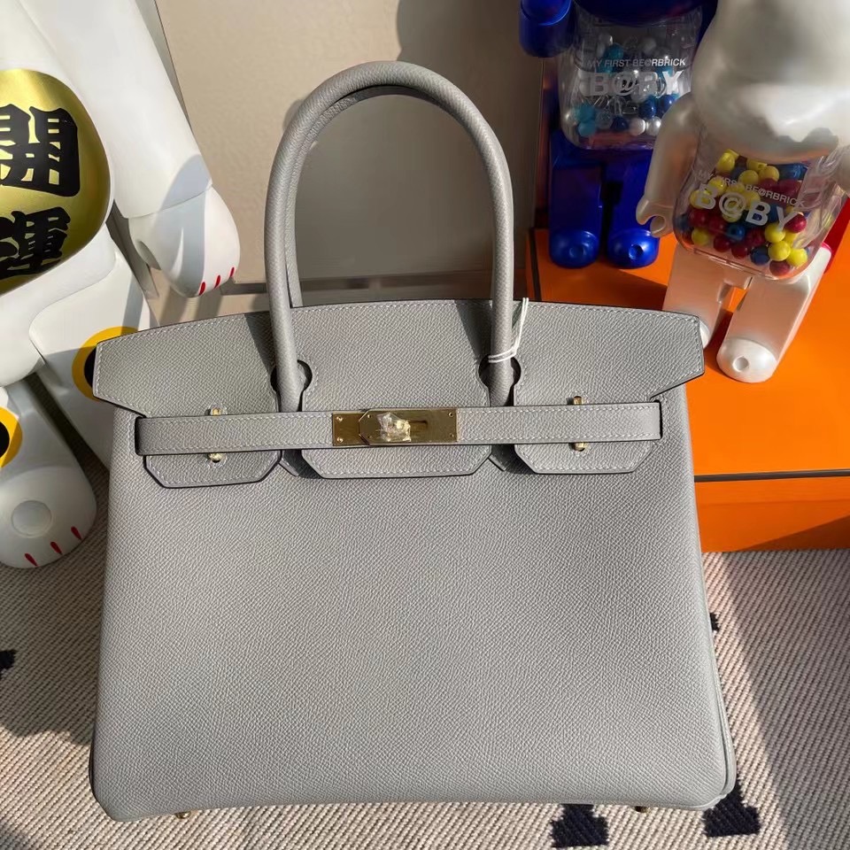 桃園市桃園區 愛馬仕鉑金包 Hermes Birkin 30cm Epsom 4Z Girls Mouette 海鷗灰