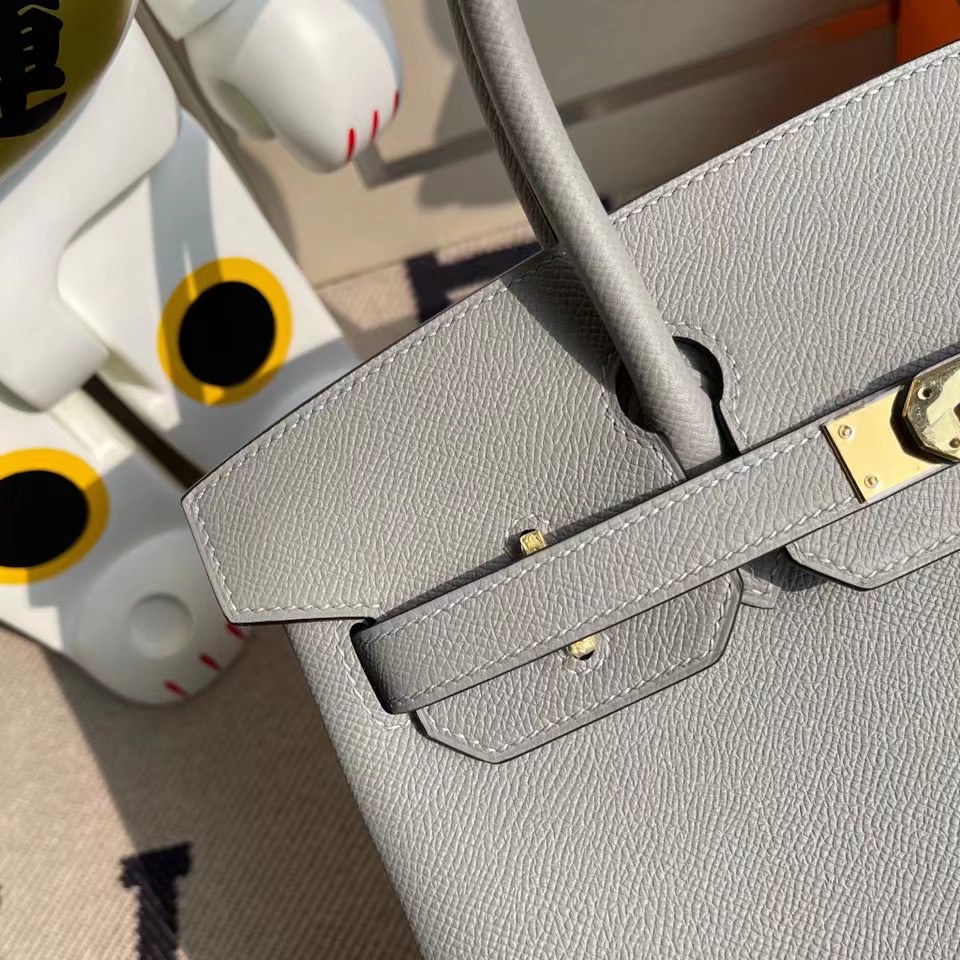 桃園市桃園區 愛馬仕鉑金包 Hermes Birkin 30cm Epsom 4Z Girls Mouette 海鷗灰