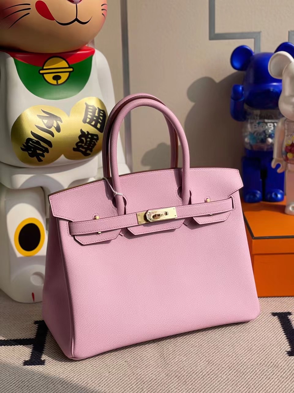 臺灣高雄市鉑金包 Hermes Birkin 30cm Epsom X9 Mauve Sylvestre 錦葵紫