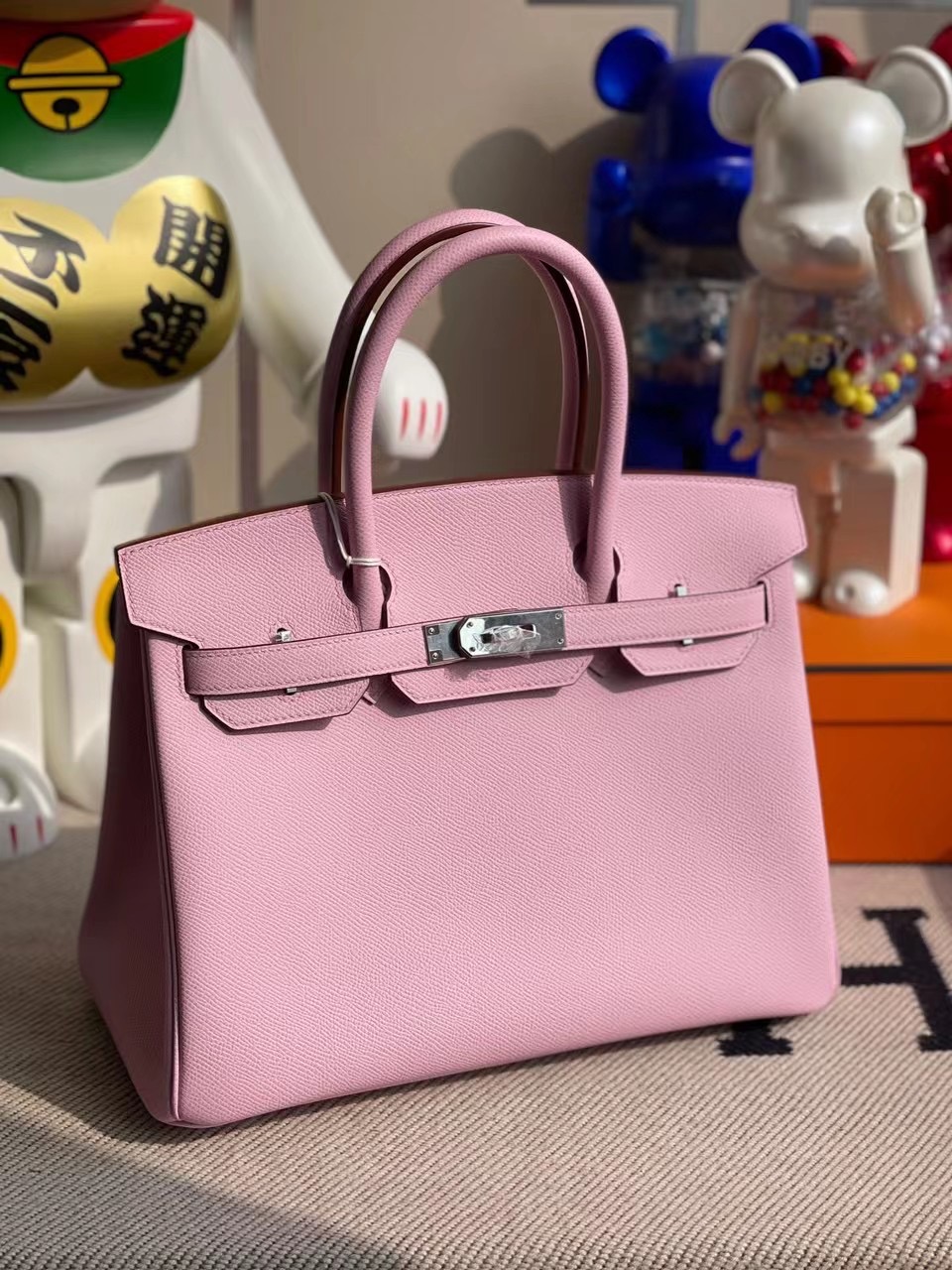 臺灣高雄市苓雅區 Hermes Birkin 30 Epsom X9 Mauve Sylvestre 錦葵紫銀扣