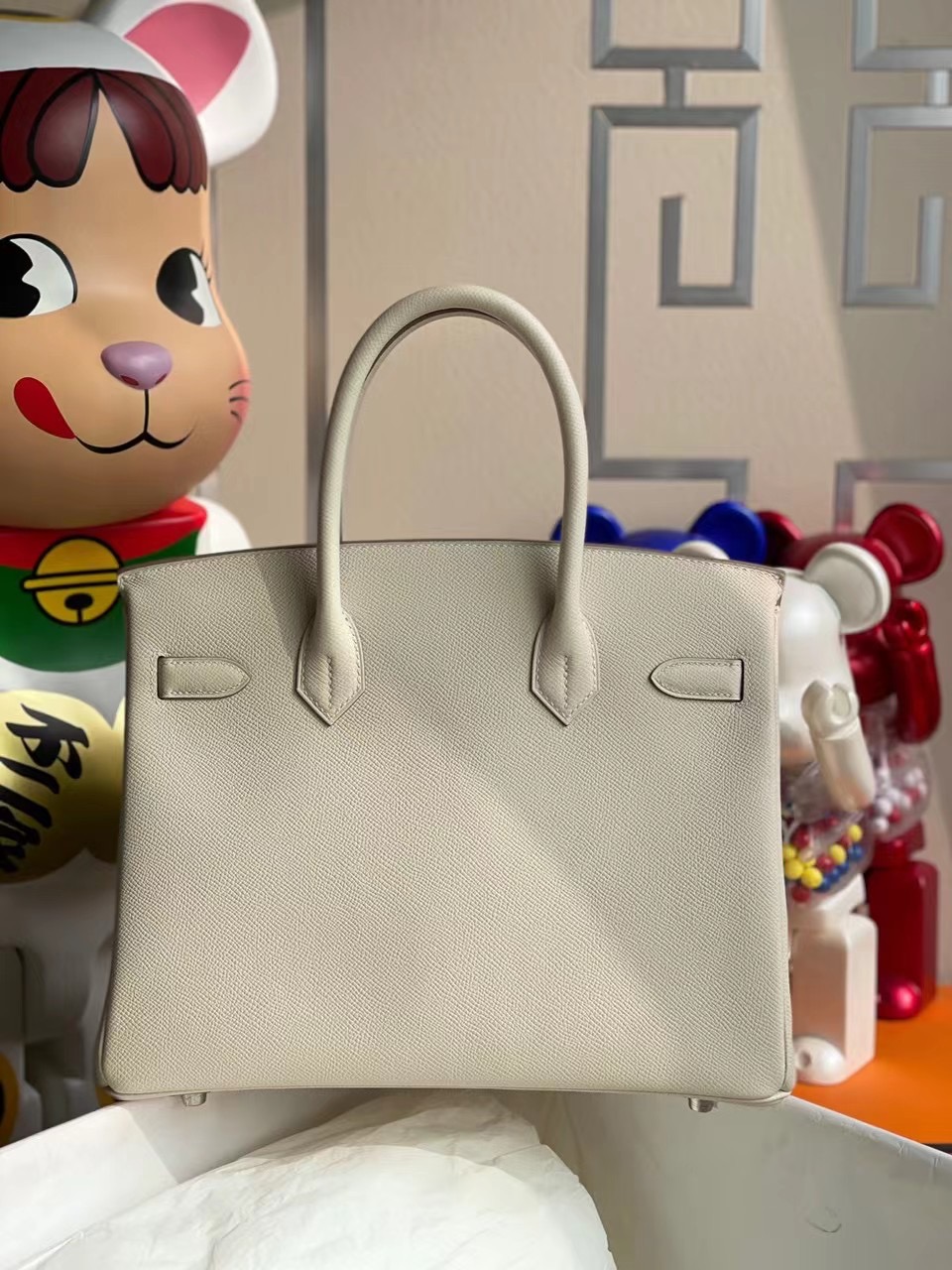 臺灣高雄市愛馬仕鉑金包圖片 Hermes Birkin 30cm Epsom CK10 Craie 奶昔白