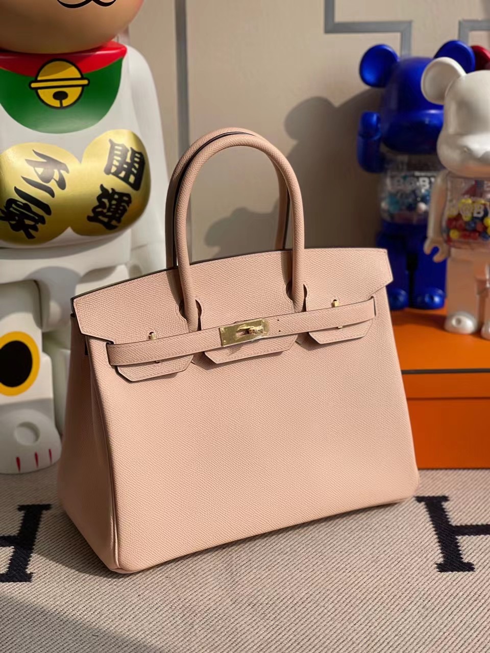 桃園市愛馬仕鉑金包 Hermes Birkin 30cm Epsom P1 Rose Eglantine 薔薇粉