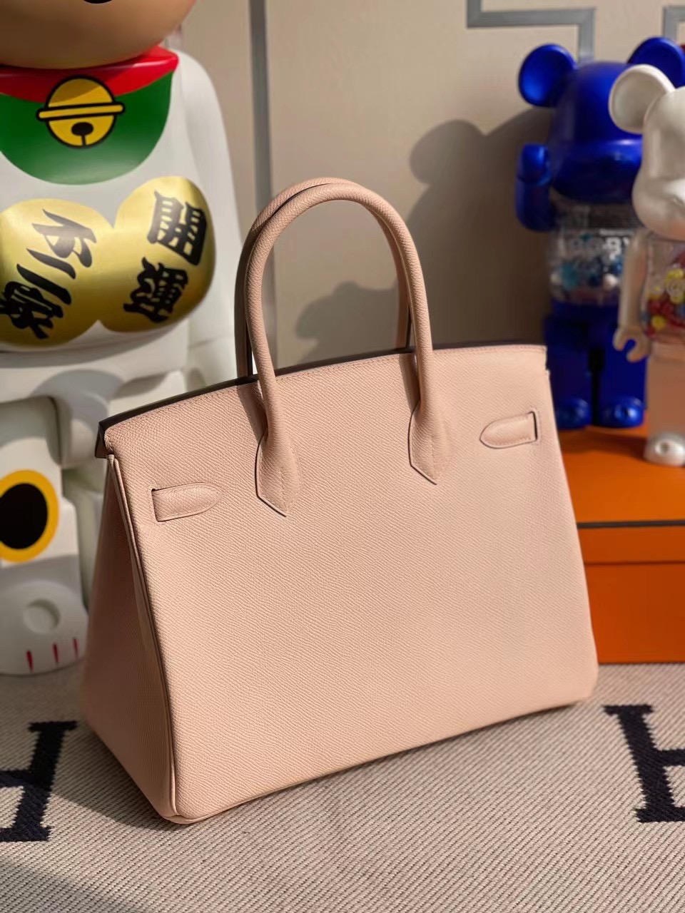 桃園市愛馬仕鉑金包 Hermes Birkin 30cm Epsom P1 Rose Eglantine 薔薇粉