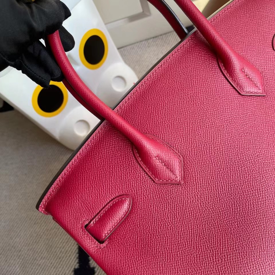 臺灣高雄市鼓山區 Hermes Birkin 30cm Epsom K1 Rouge Grenat 石榴紅银扣