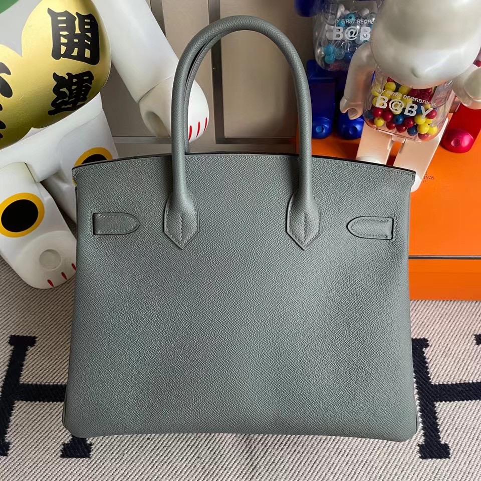 基隆市愛馬仕鉑金包 Hermes Birkin 30cm Epsom 63 Vert Amande 杏綠色