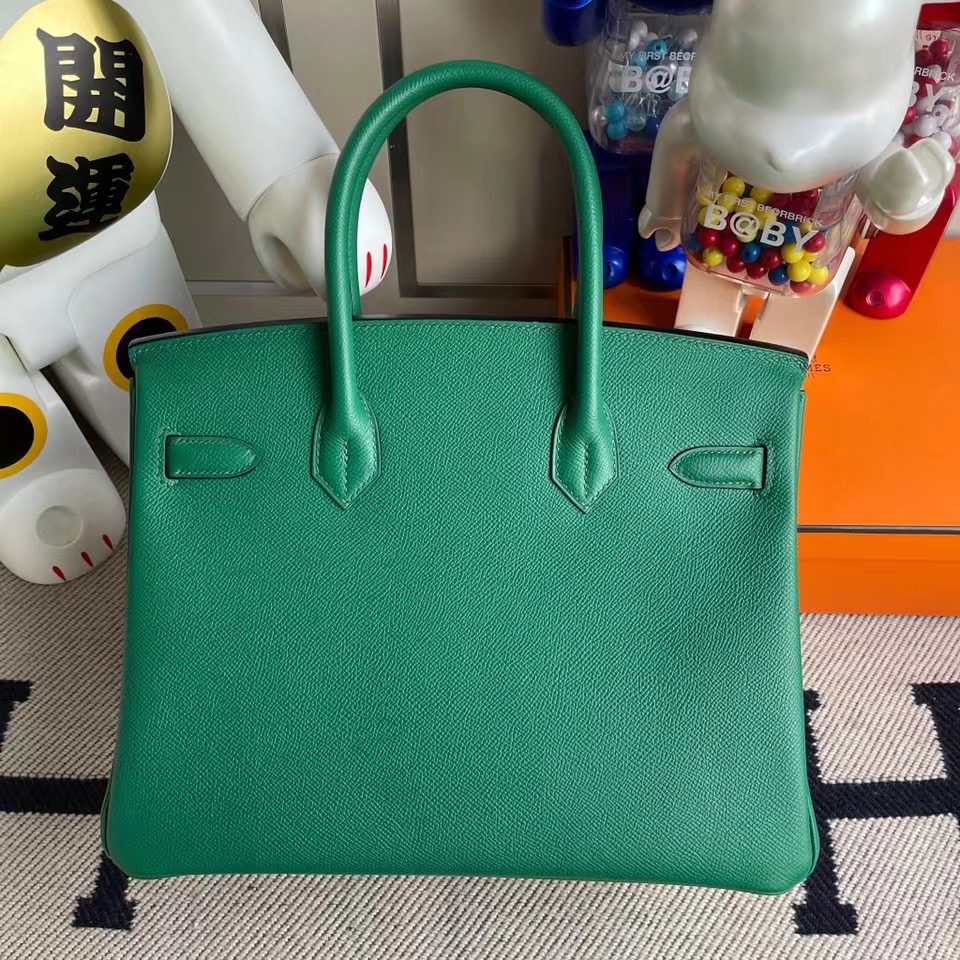 高雄市大寮區 愛馬仕 Hermes Birkin 30cm Epsom U4 Vert Verigo 絲絨綠