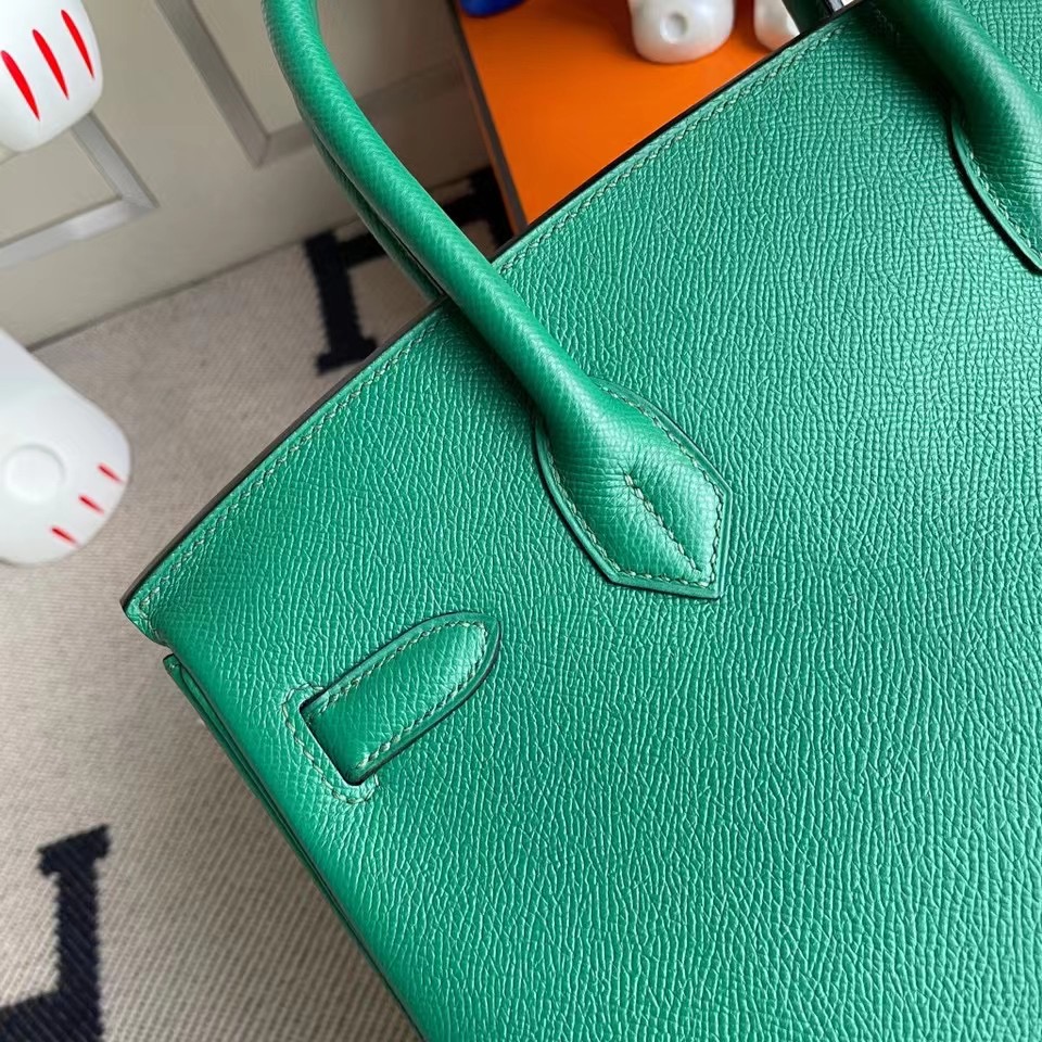 高雄市大寮區 愛馬仕 Hermes Birkin 30cm Epsom U4 Vert Verigo 絲絨綠