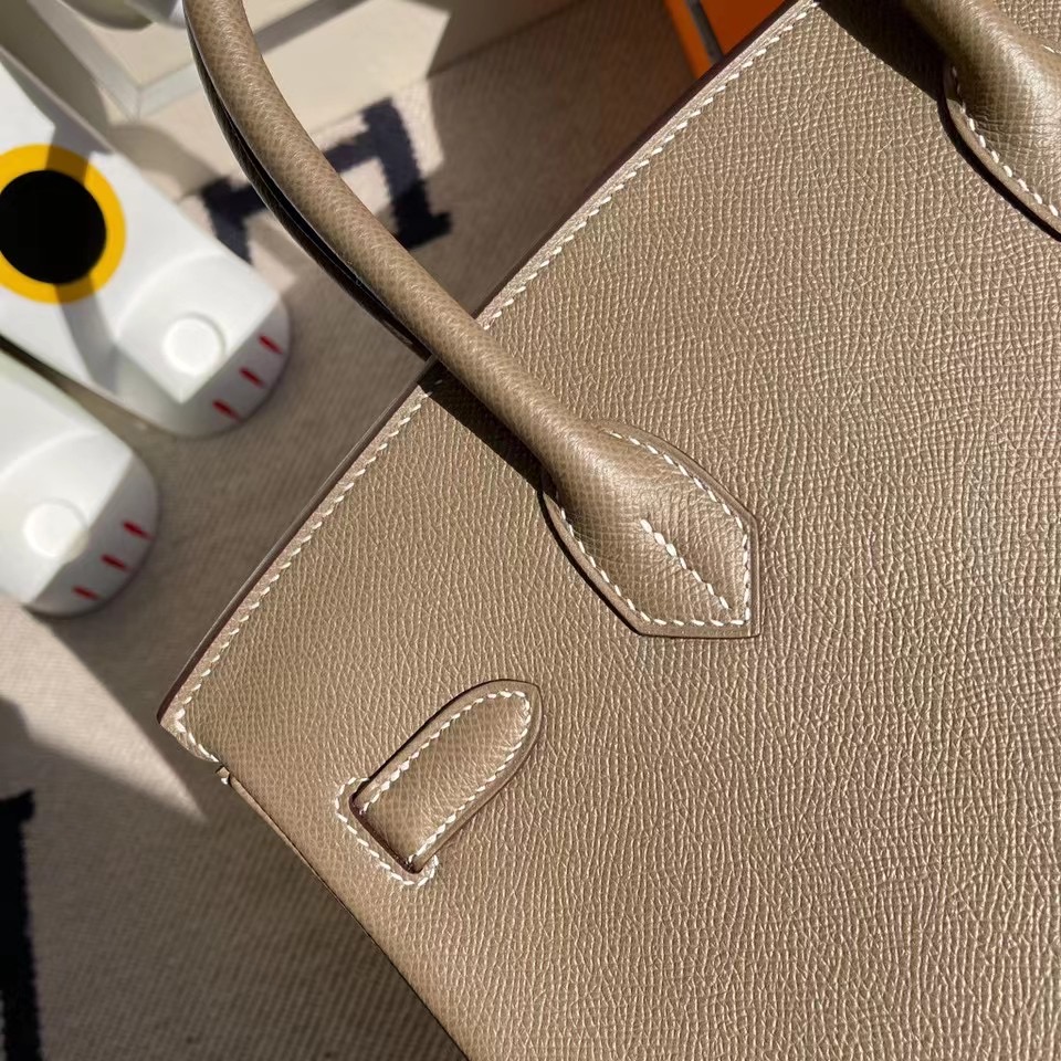 愛馬仕鉑金包2020年刻印 Y刻 Hermes Birkin 30cm Epsom CK18 Etoupe 大象灰