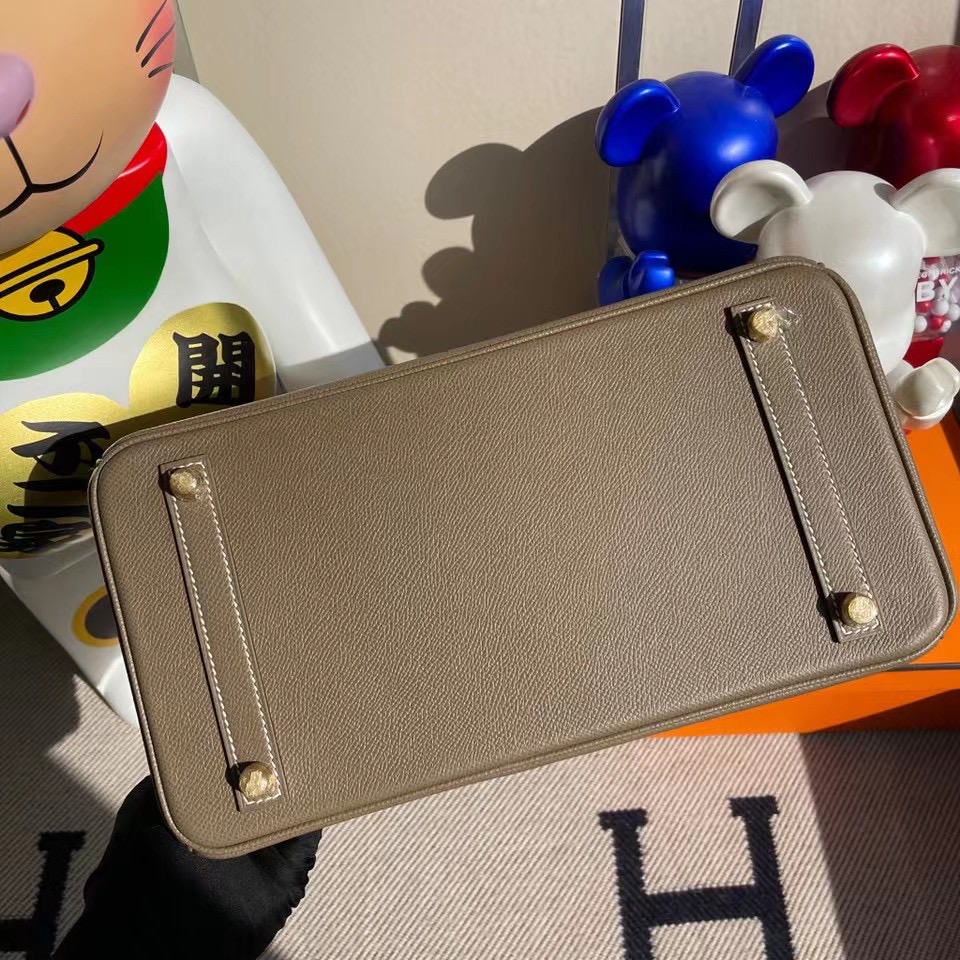 愛馬仕鉑金包2020年刻印 Y刻 Hermes Birkin 30cm Epsom CK18 Etoupe 大象灰