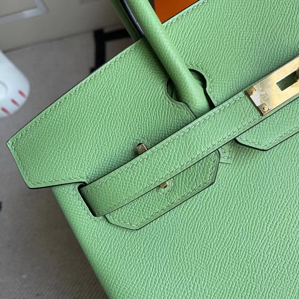 桃園市 愛馬仕鉑金包 Hermes Birkin 30cm Epsom 3I Vert Criquet 牛油果綠 蟋蟀綠