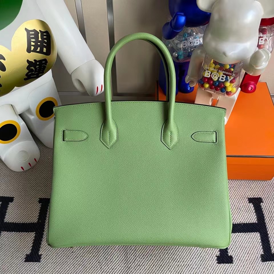 桃園市 愛馬仕鉑金包 Hermes Birkin 30cm Epsom 3I Vert Criquet 牛油果綠 蟋蟀綠