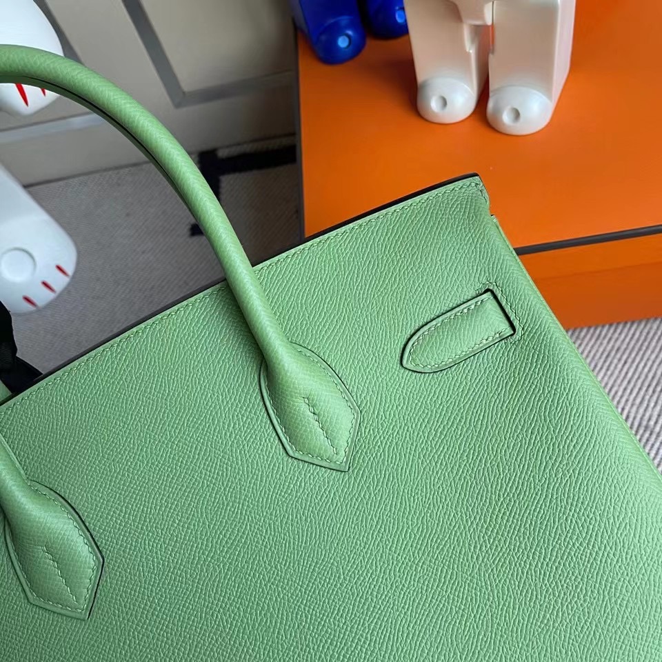 桃園市 愛馬仕鉑金包 Hermes Birkin 30cm Epsom 3I Vert Criquet 牛油果綠 蟋蟀綠