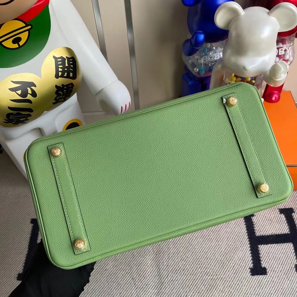 桃園市 愛馬仕鉑金包 Hermes Birkin 30cm Epsom 3I Vert Criquet 牛油果綠 蟋蟀綠