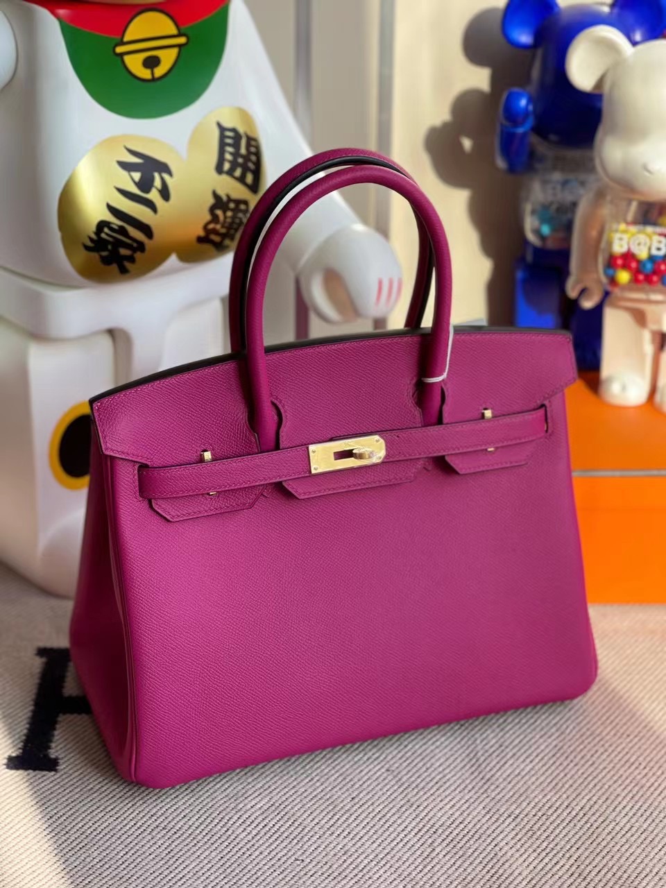 臺灣高雄市苓雅區 Hermes Birkin 30cm Epsom L3 Rose Poupre 玫瑰紫