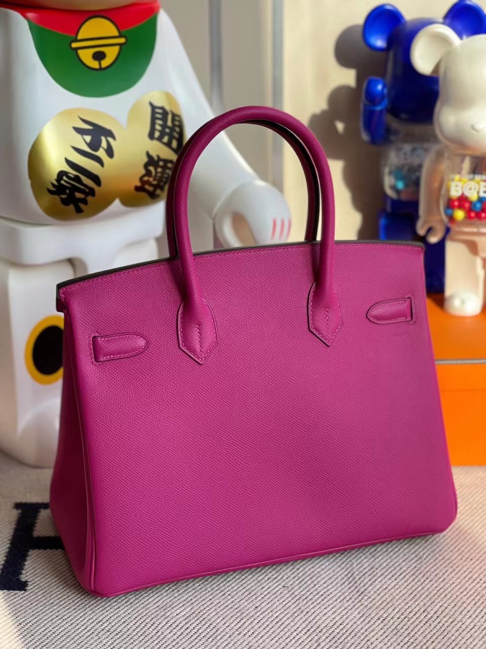 臺灣高雄市苓雅區 Hermes Birkin 30cm Epsom L3 Rose Poupre 玫瑰紫