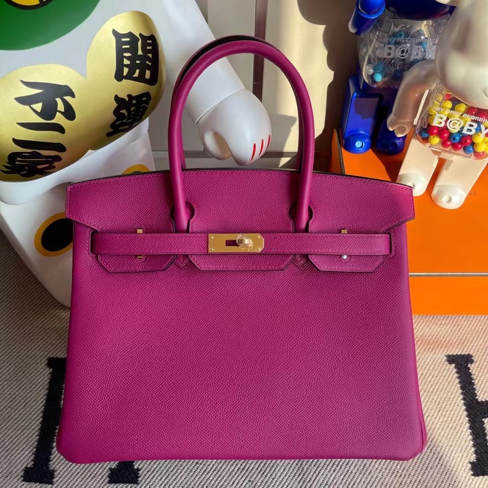 臺灣高雄市苓雅區 Hermes Birkin 30cm Epsom L3 Rose Poupre 玫瑰紫