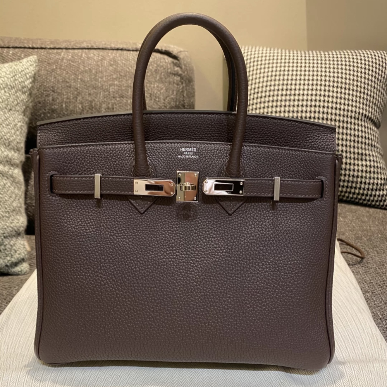 愛馬仕2021年刻印 Z刻 愛馬仕鉑金包 Hermes Birkin 30cm Togo 46 Ebene 烏木色 金扣